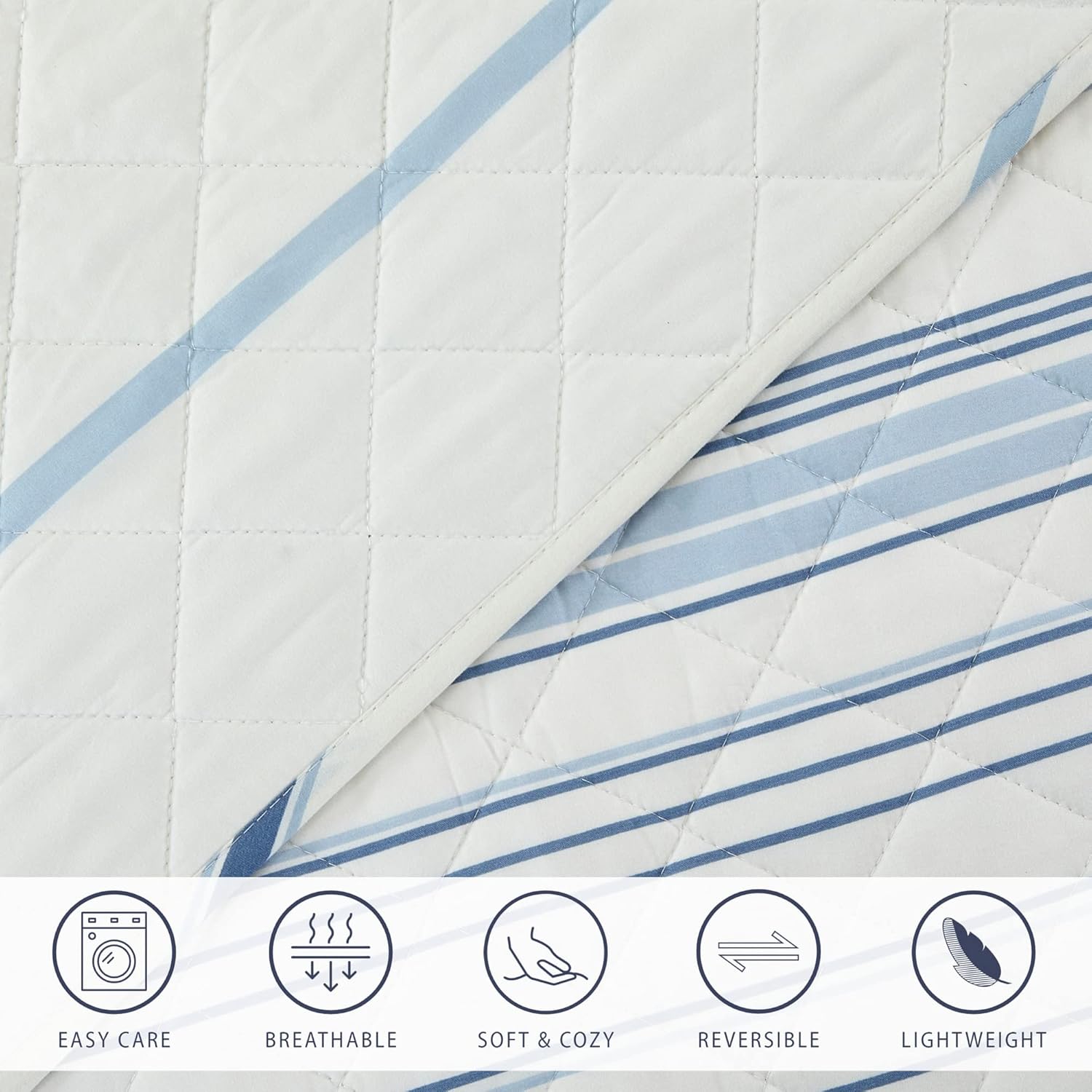 Market Place 2 Piece Reversible Quilt Set with Sham