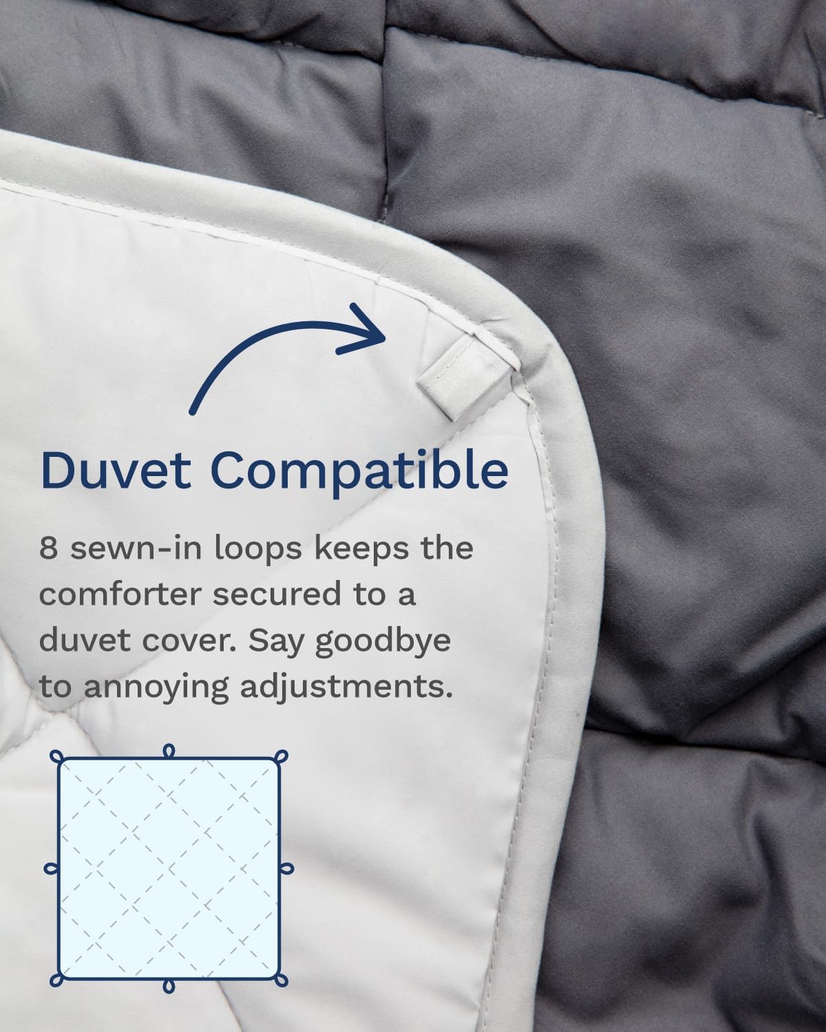 ViscoSoft All Seasons Reversible Comforter - Gray 1