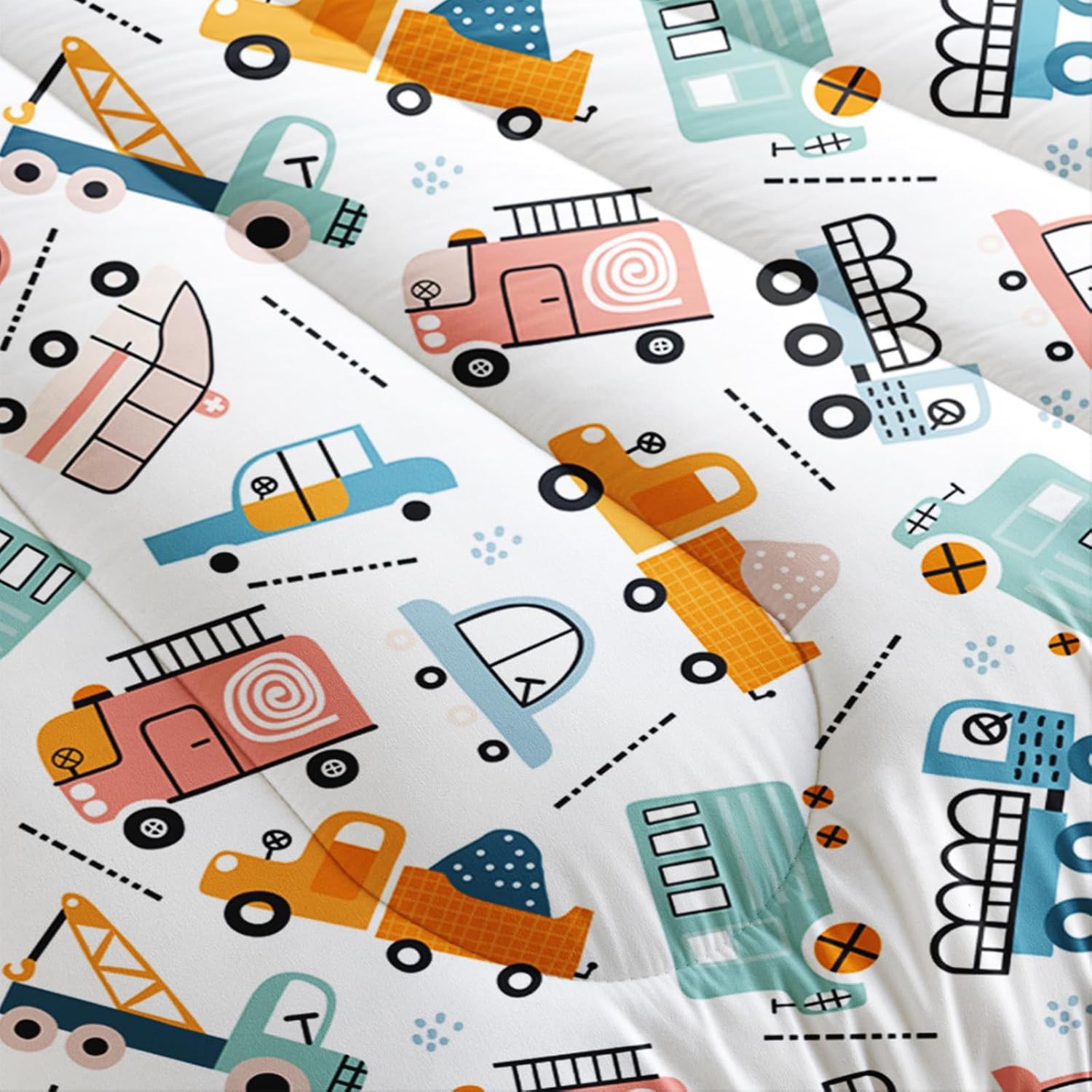 Truck Theme Comforter Set for Boys Full Size