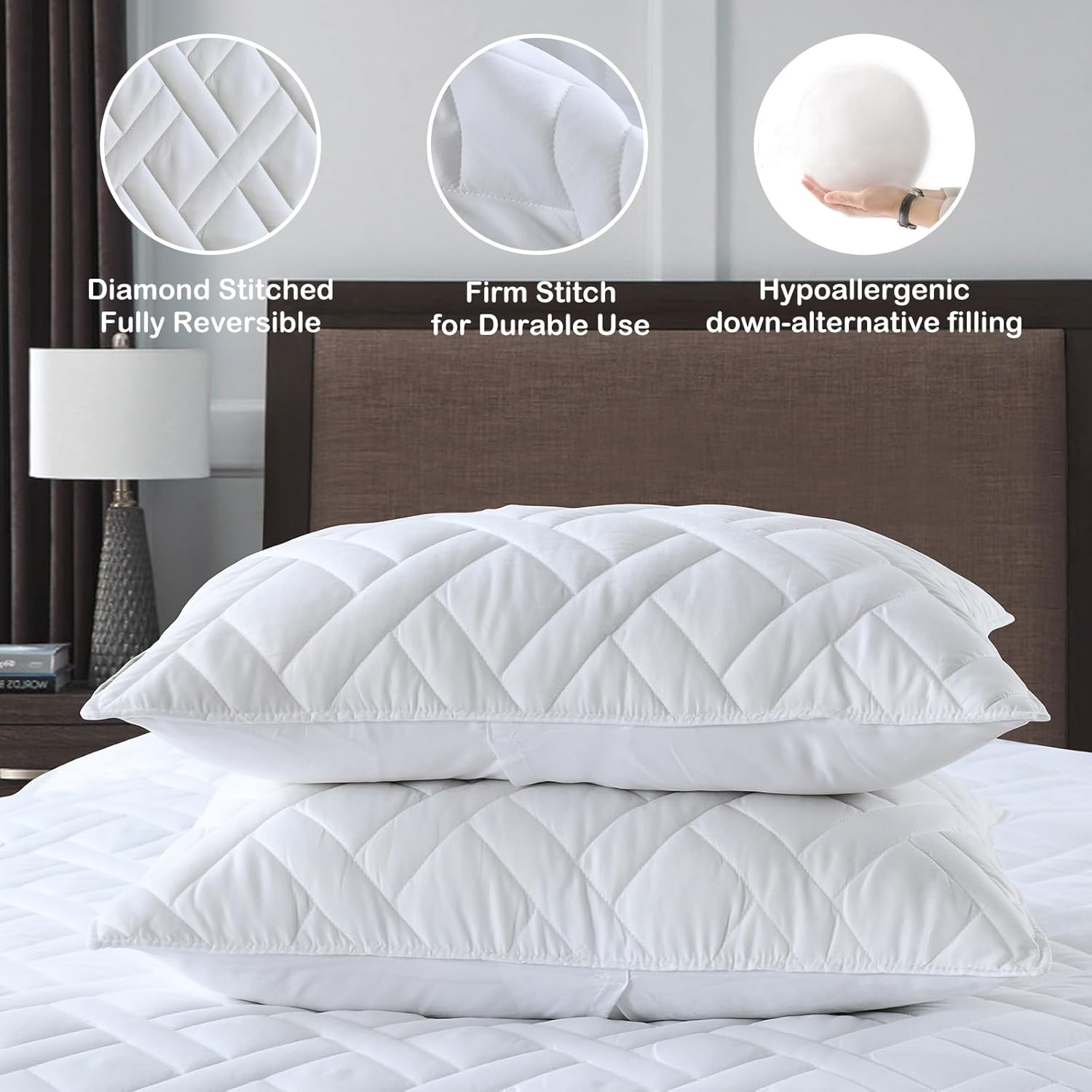 HORIMOTE HOME Queen Size Quilt Set with Diamond Pattern