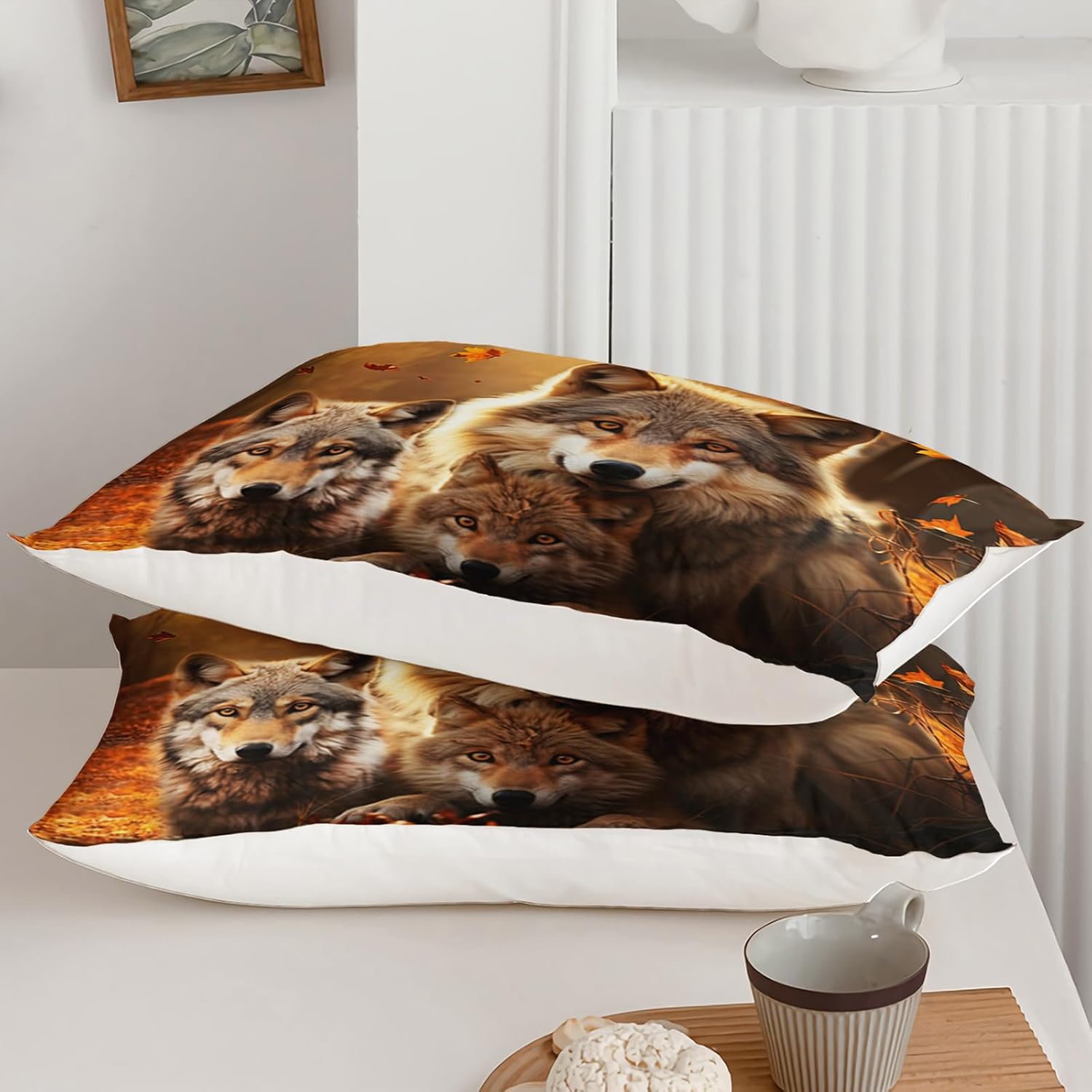 3D Wolf Comforter Set Twin Size for Kids