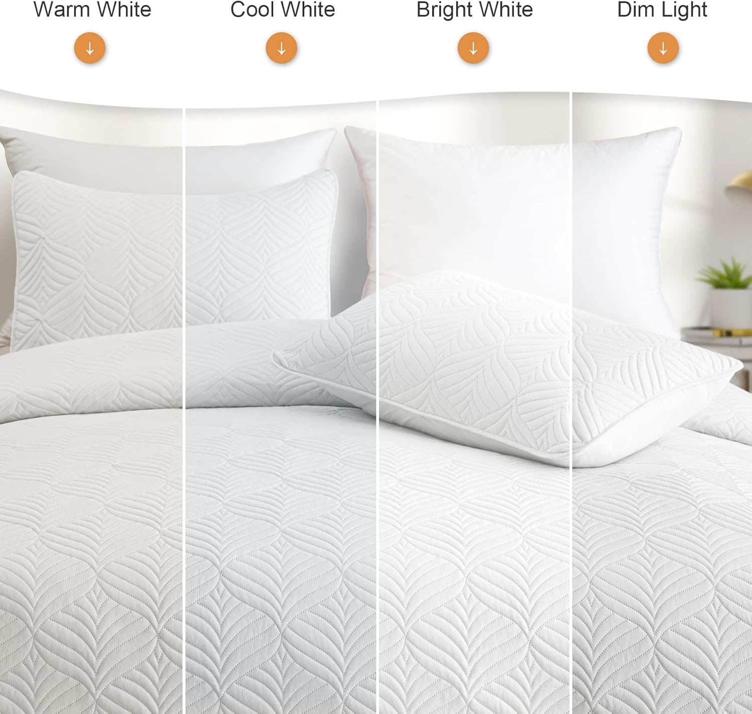Whale Flotilla Modern Geometric Queen Quilt Set 3-Piece Extra Soft White Bedding