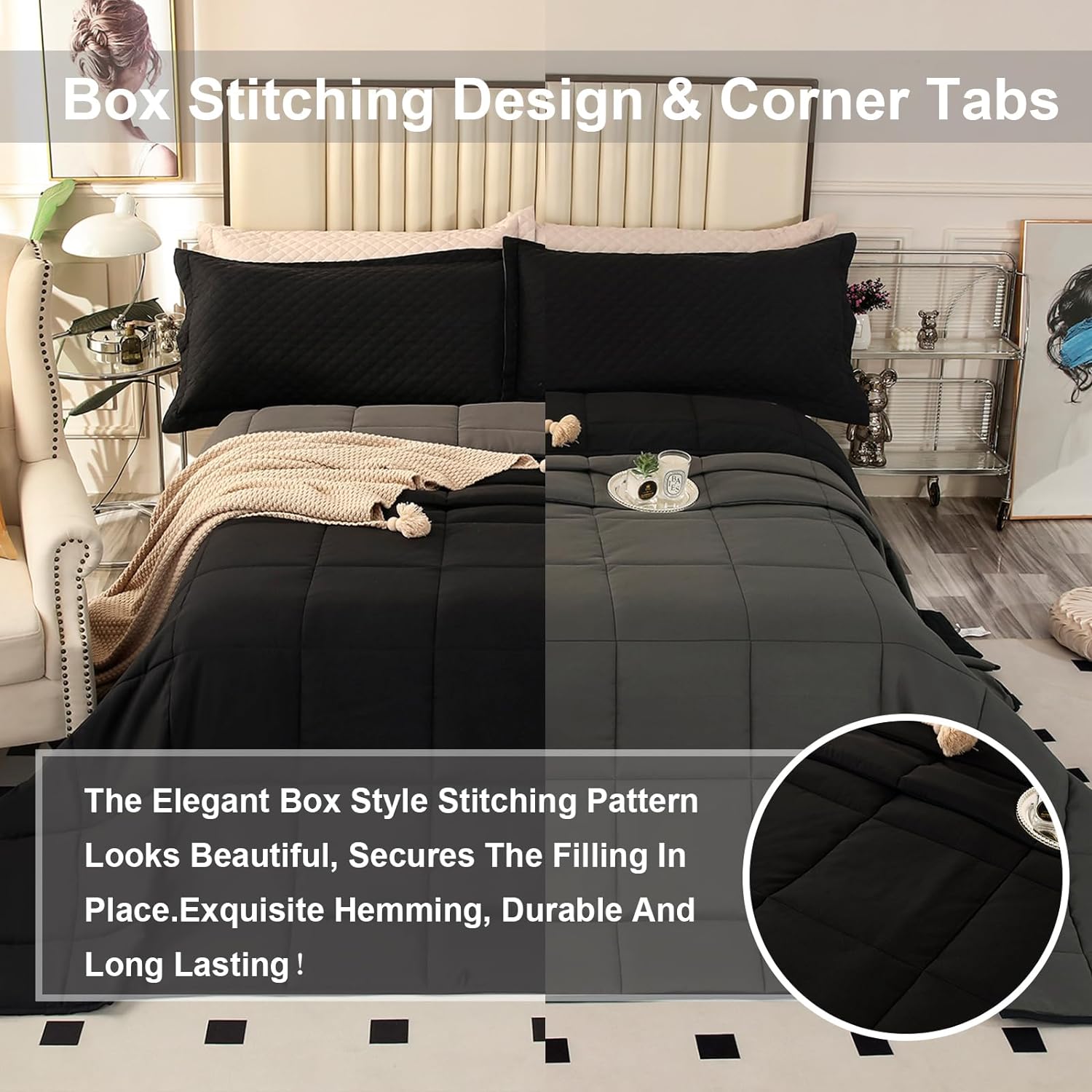 SOULOOOE Oversized California King Comforter Set 1