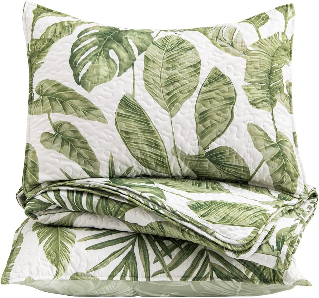 HORIMOTE HOME Tropical Plants Quilt Set Twin 2 Pieces