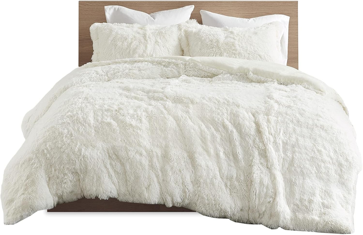Intelligent Design Shaggy Faux Fur Duvet Cover Set