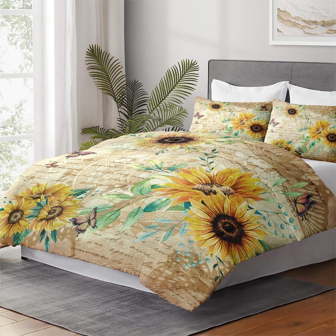 WeCozy Queen Size Comforter Set with 2 Pillowcases
