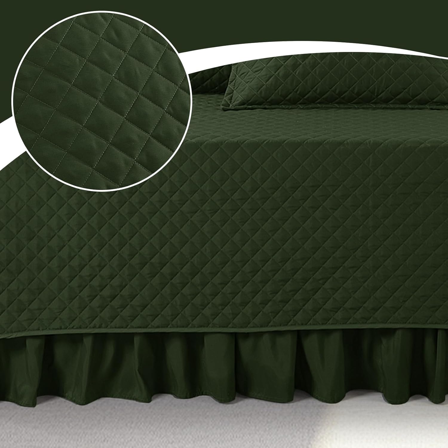 BALAPET 5 Piece Daybed Set Olive Green Twin Size