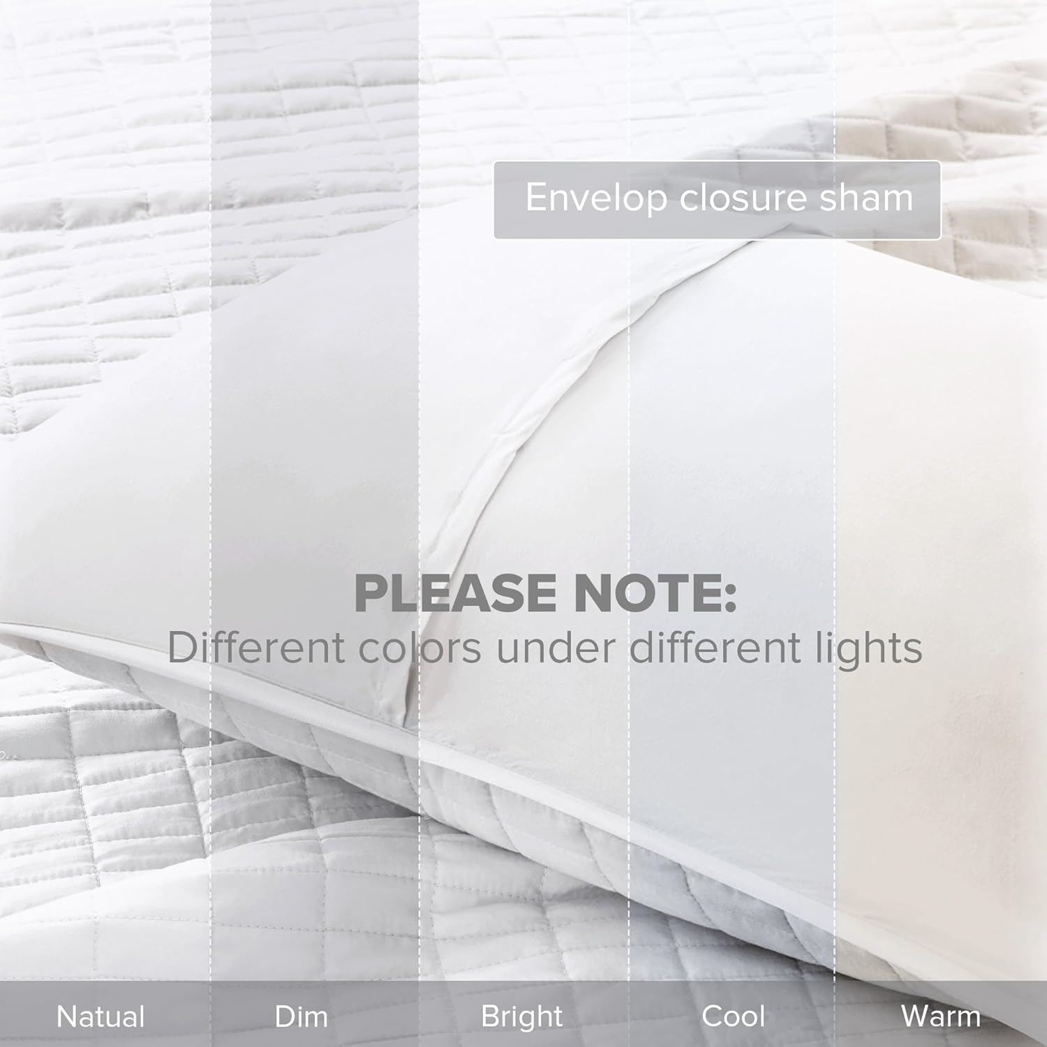 Comfort Spaces Kienna Quilt Set - White Double Sided Lightweight Soft All Season