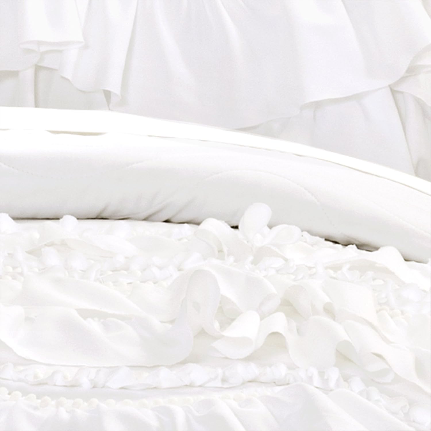 Lush Decor Kemmy Ruffled Quilt Set 3 Piece White
