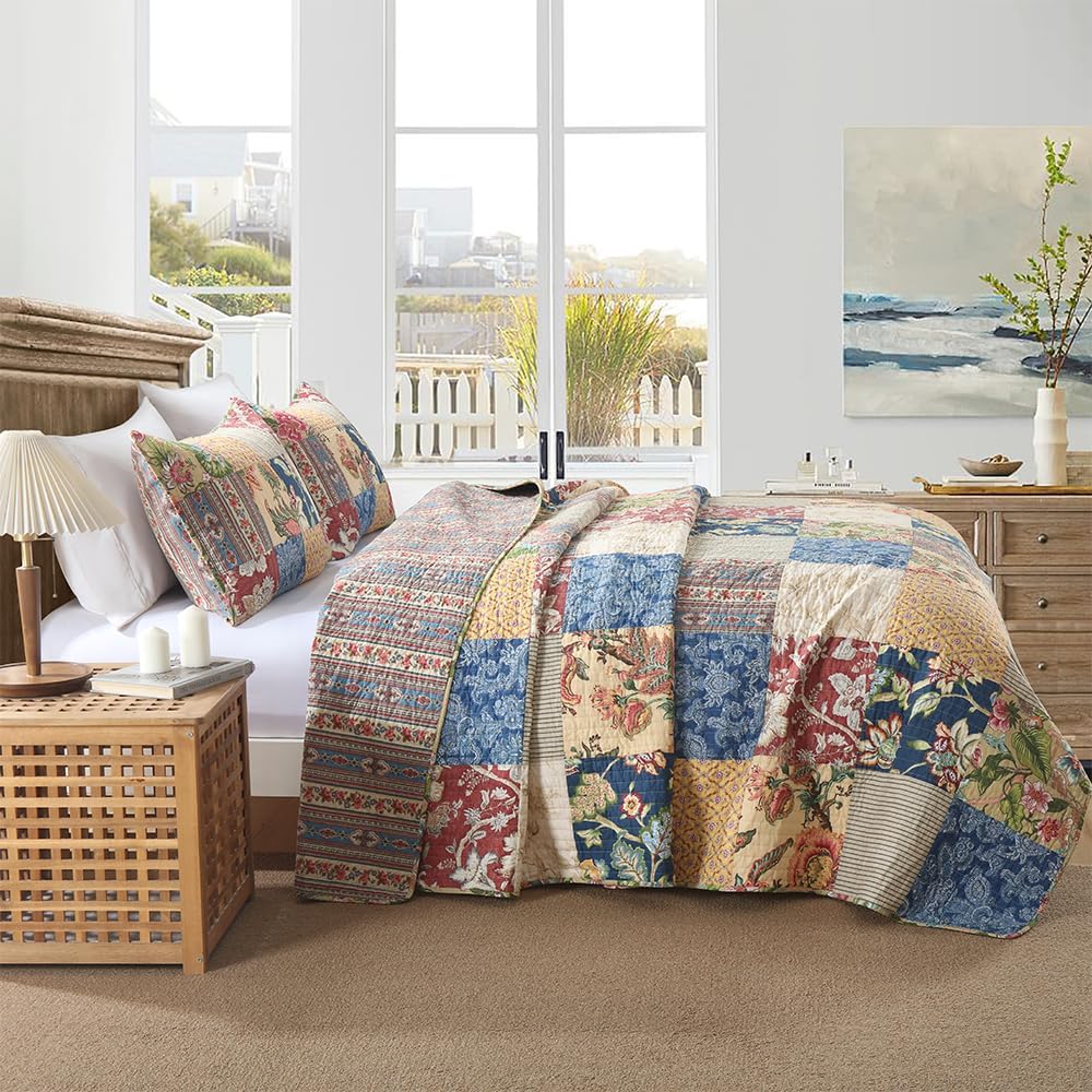 ENASAL Reversible Cotton Quilt Set Queen Size