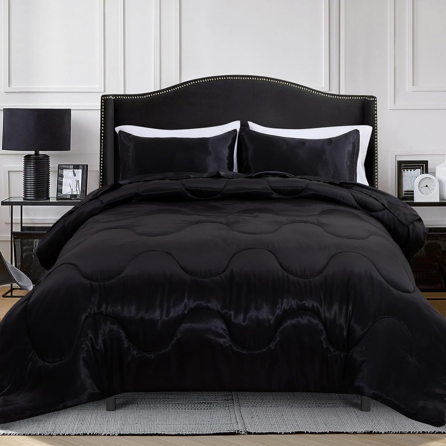 A Nice Night Satin Microfiber Comforter Set Queen Size