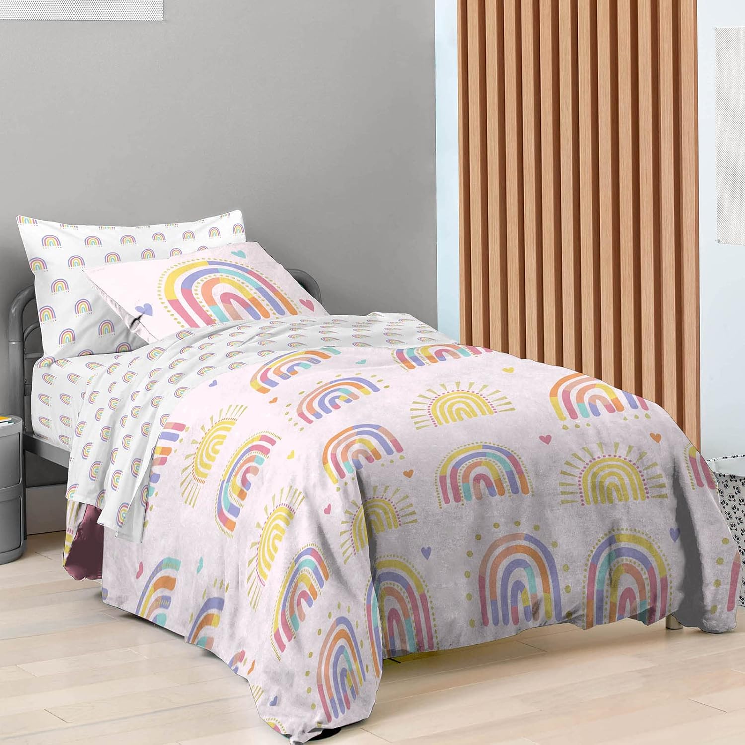 Saturday Park Doodle Rainbow Full Bed Set - 7 Piece