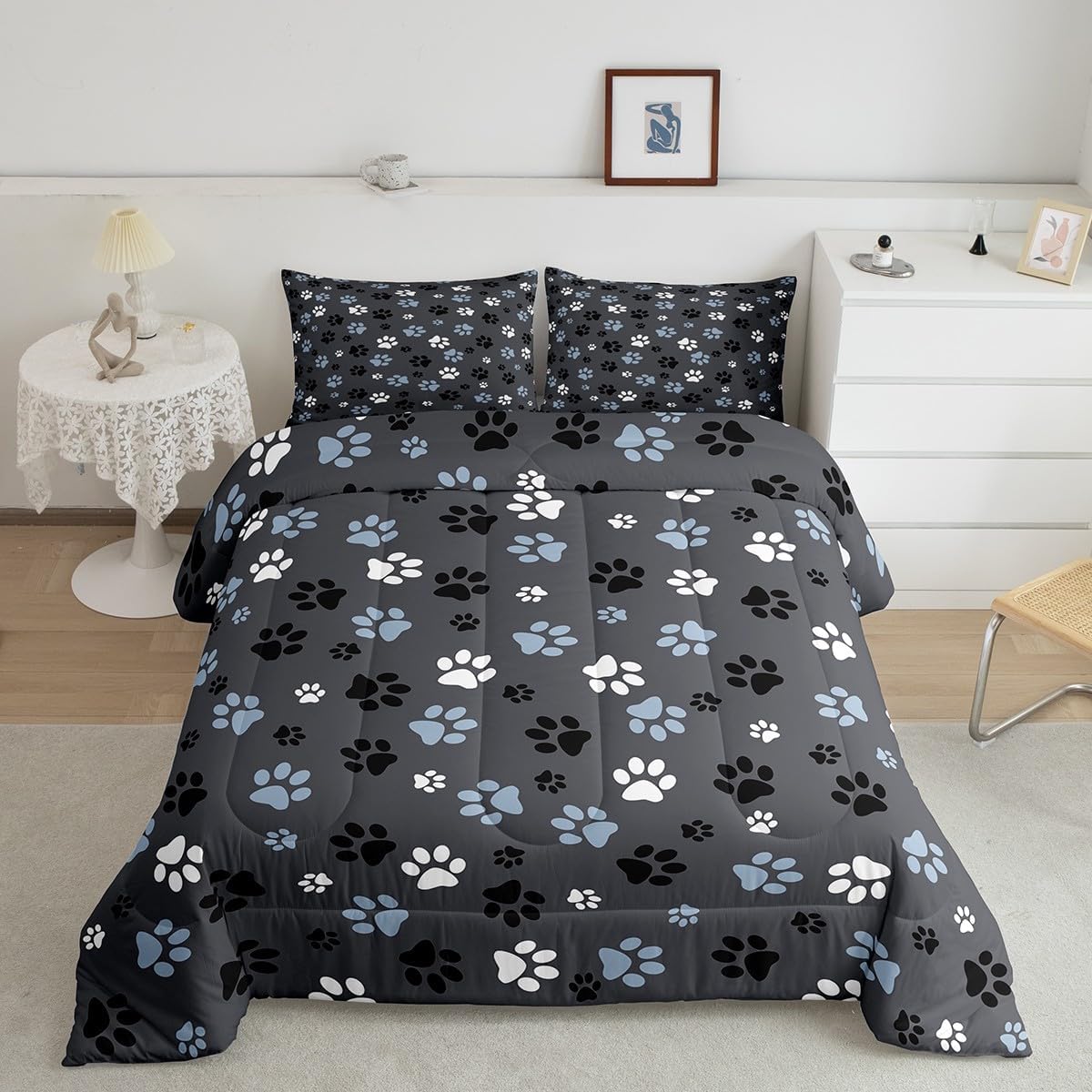 Feelyou Kawaii Animal Print Comforter Set for Kids