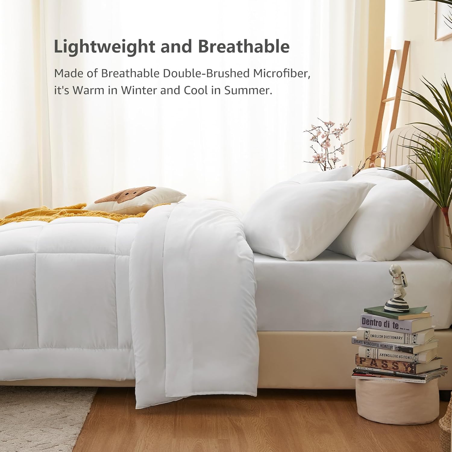CozyLux Twin XL Comforter Set - 5 Piece Bed in a Bag