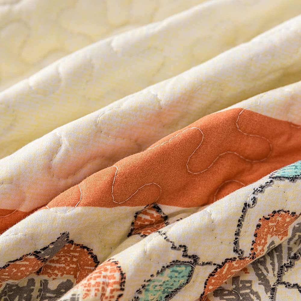 BEITE FIBER Bohemian King Quilt Set 3 Pieces Red