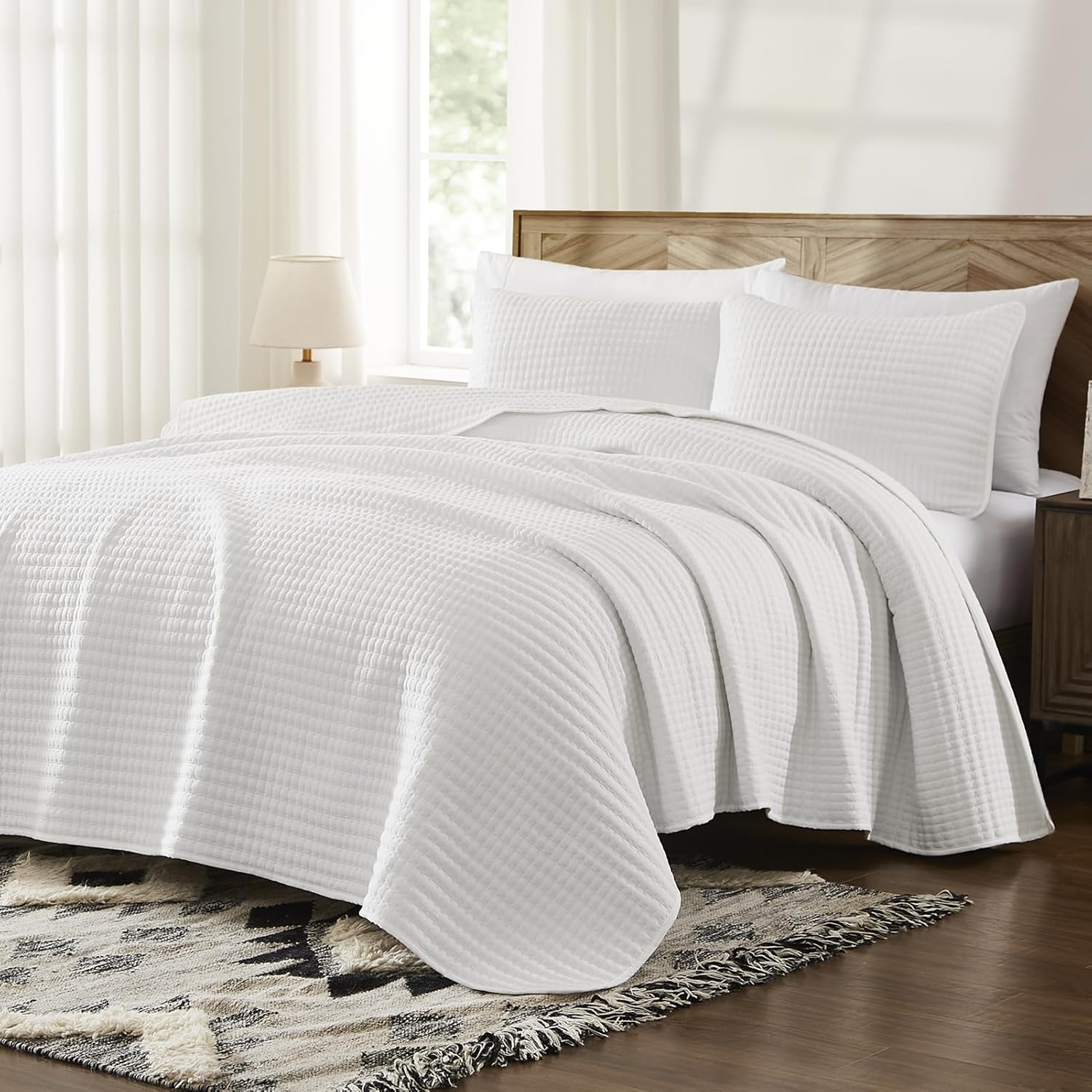 WRENSONGE Queen Quilt Set 3-Piece Microfiber