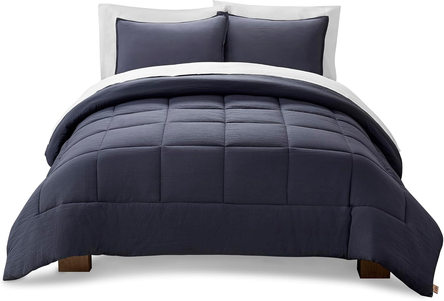 UGG Leonora Down Alternative Comforter Set King Navy Blue