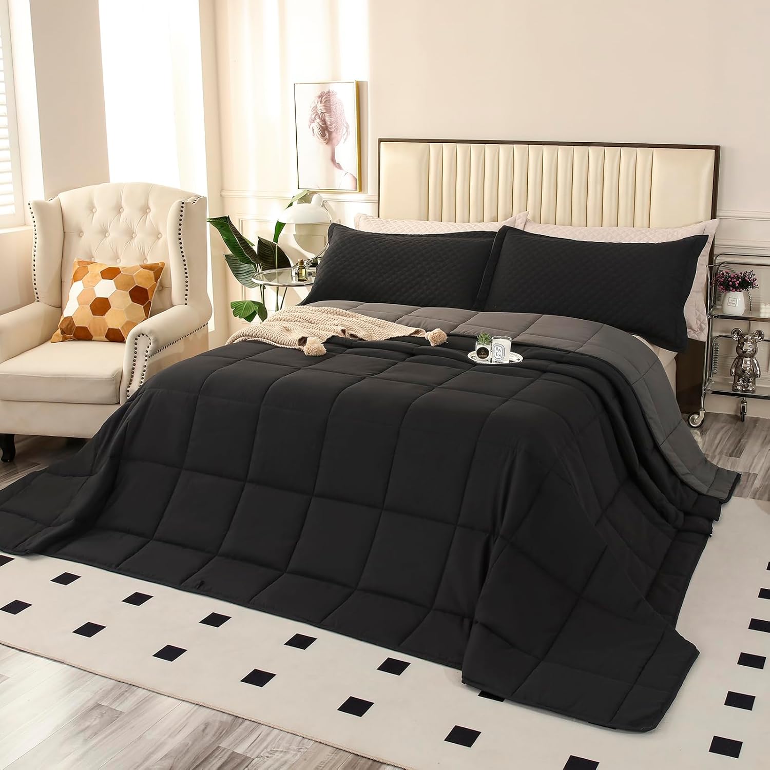 SOULOOOE Oversized California King Comforter Set 1