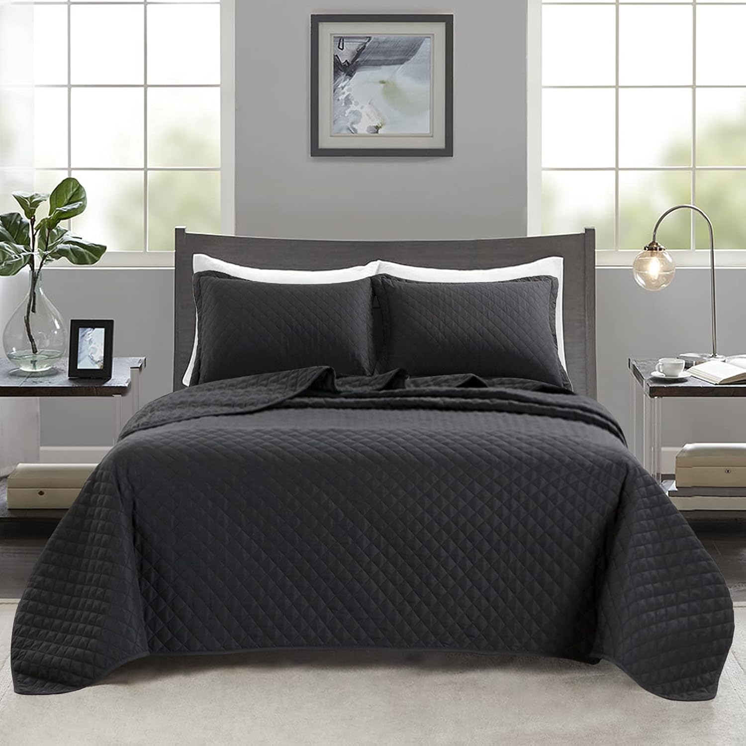 HOMBYS 3 Piece Oversized King Quilt Set 1