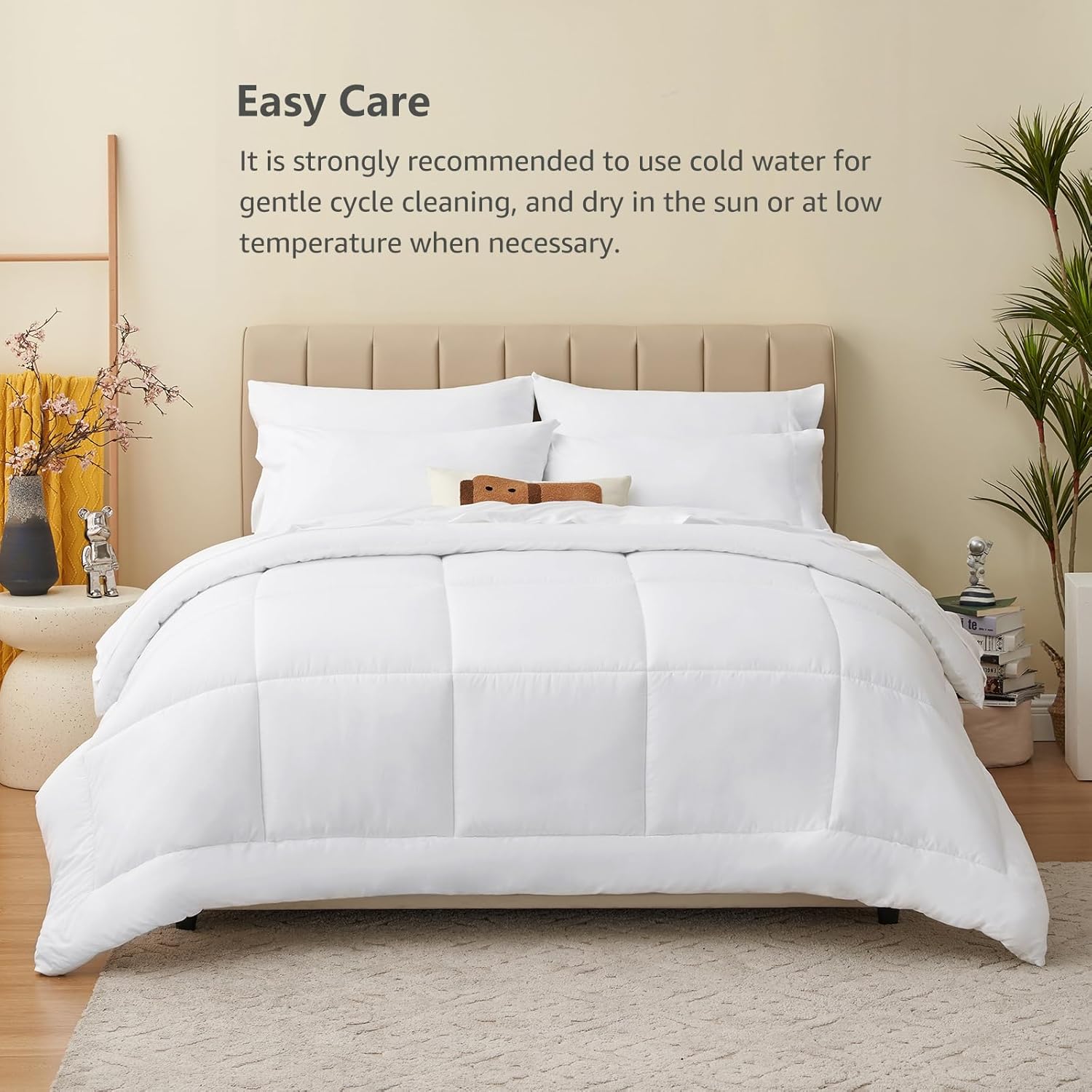 CozyLux Twin XL Comforter Set - 5 Piece Bed in a Bag