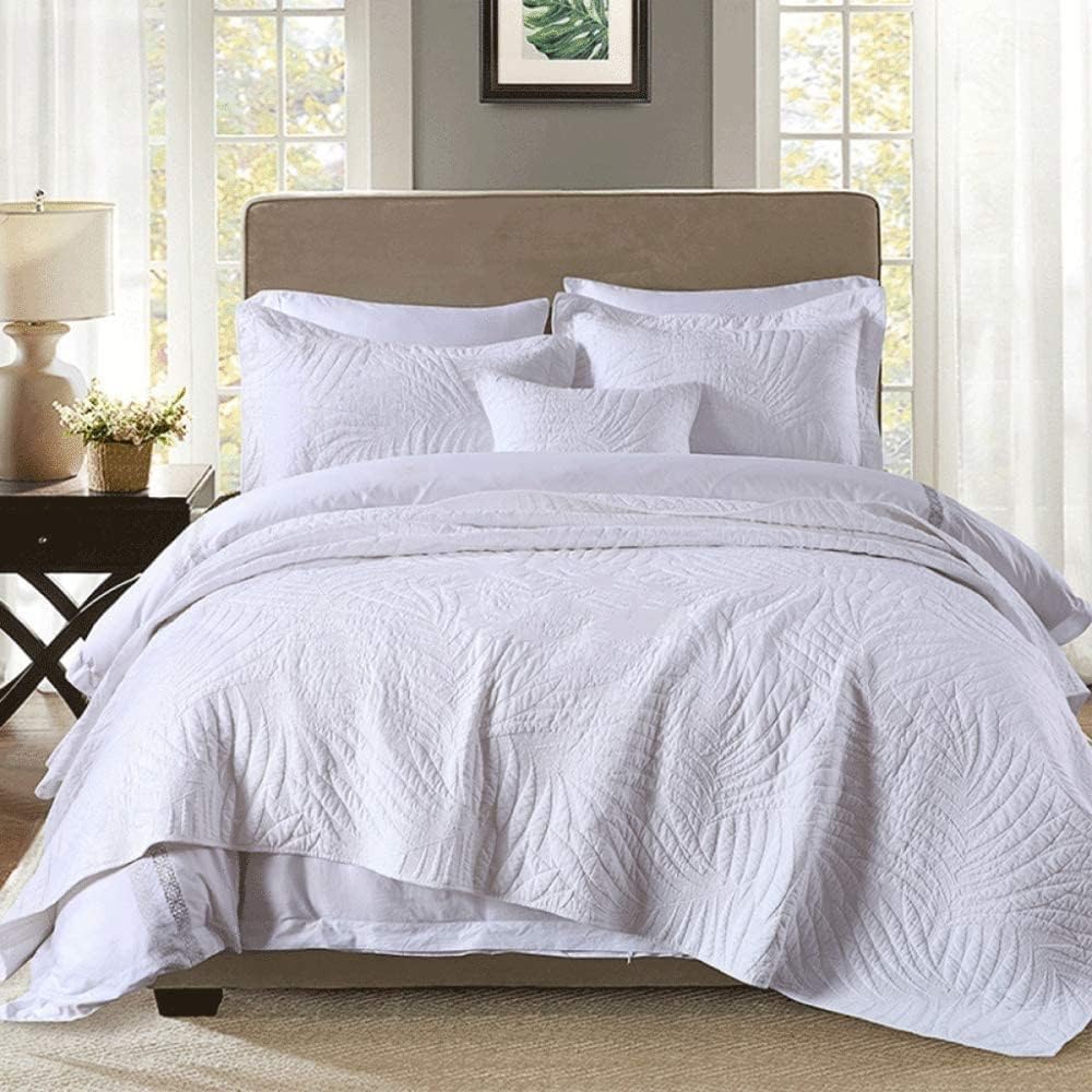 YUSIWOAL Cotton Quilt Bedspread 3PCS Reversible Set