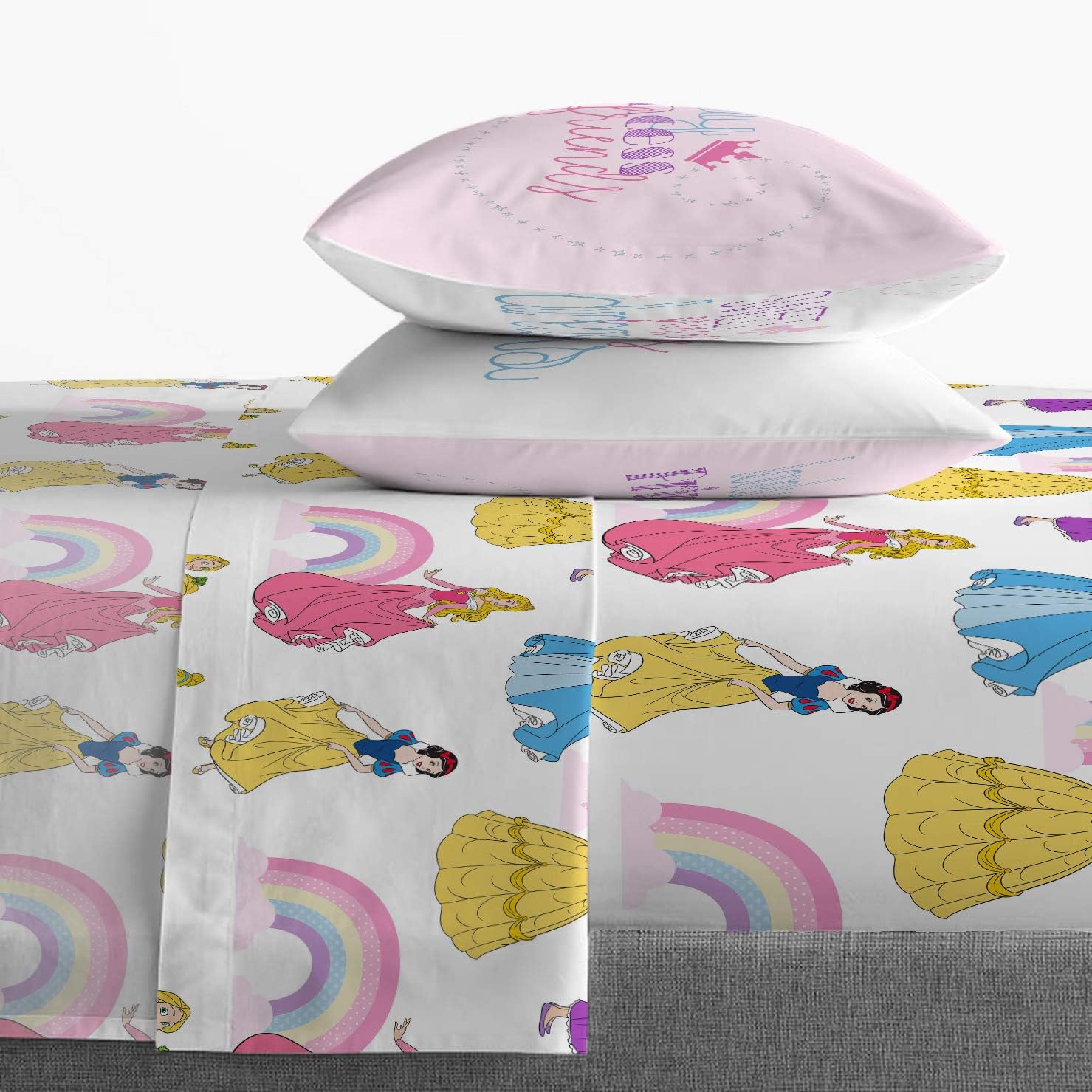 Jay Franco Disney Princess 7-Piece Full Bed Set - Comforter Sheets