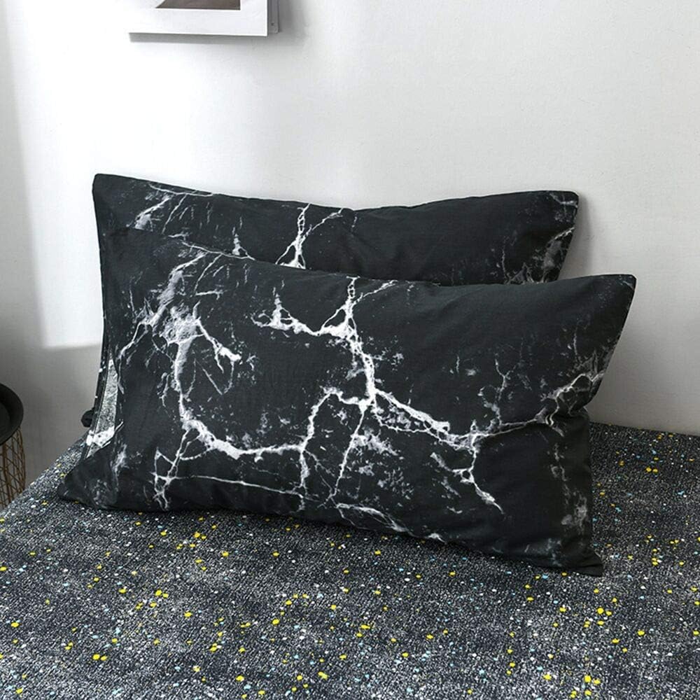 Cottonight Black Marble Comforter Set Queen