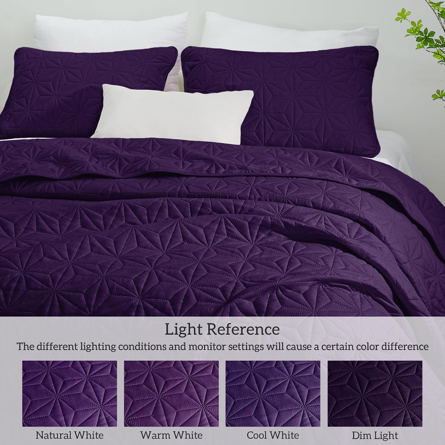 Whale Flotilla Twin Quilt Bedding Set with Geometric Star Pattern