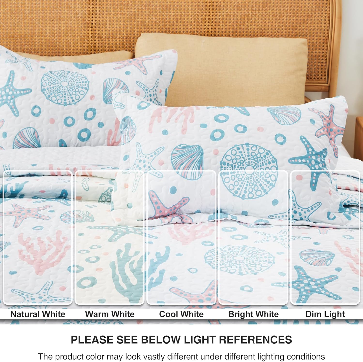 Loves Cabin Twin Quilt Bedding Set - Coastal Pink
