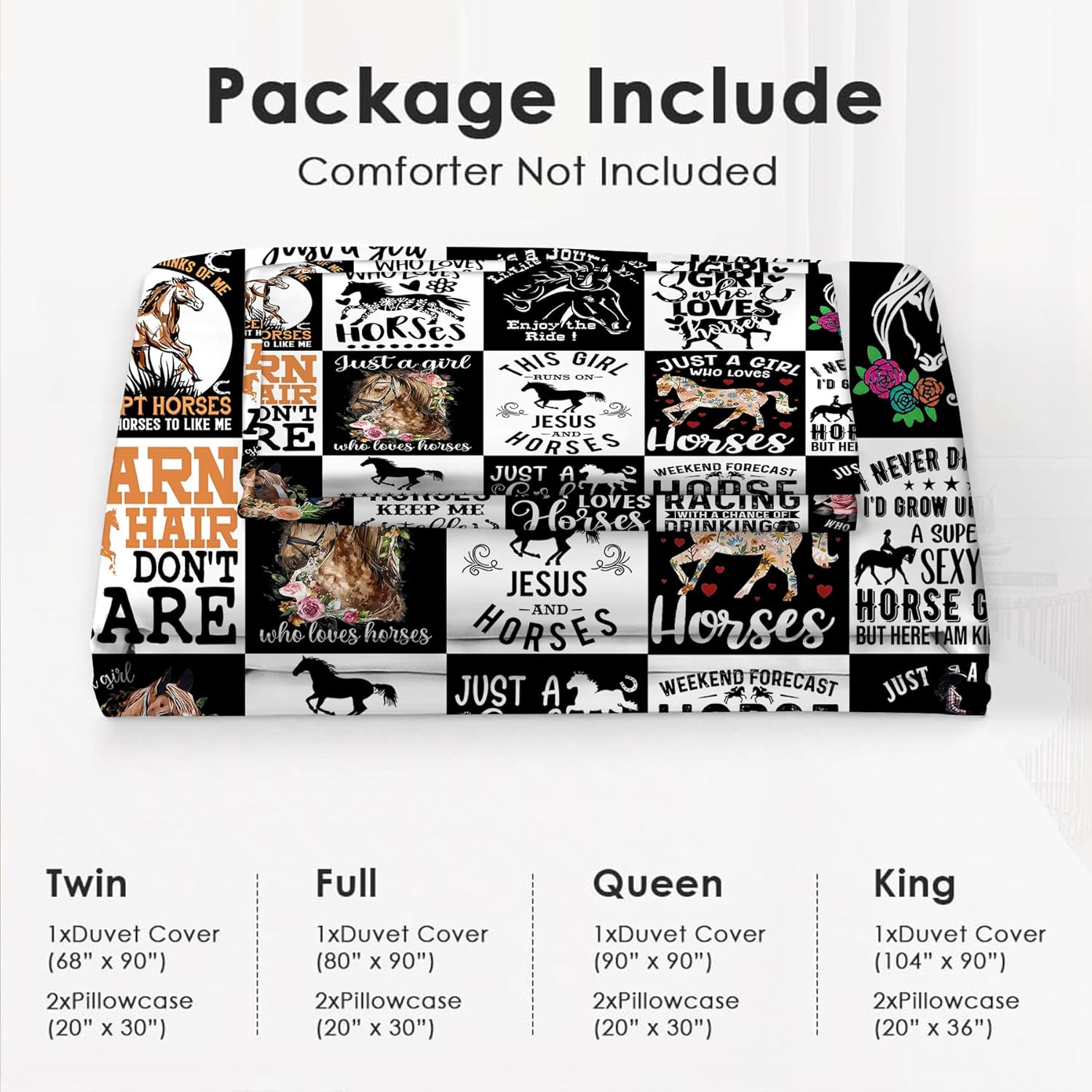 UIAMT Western Style Duvet Cover Set for Kids and Adults