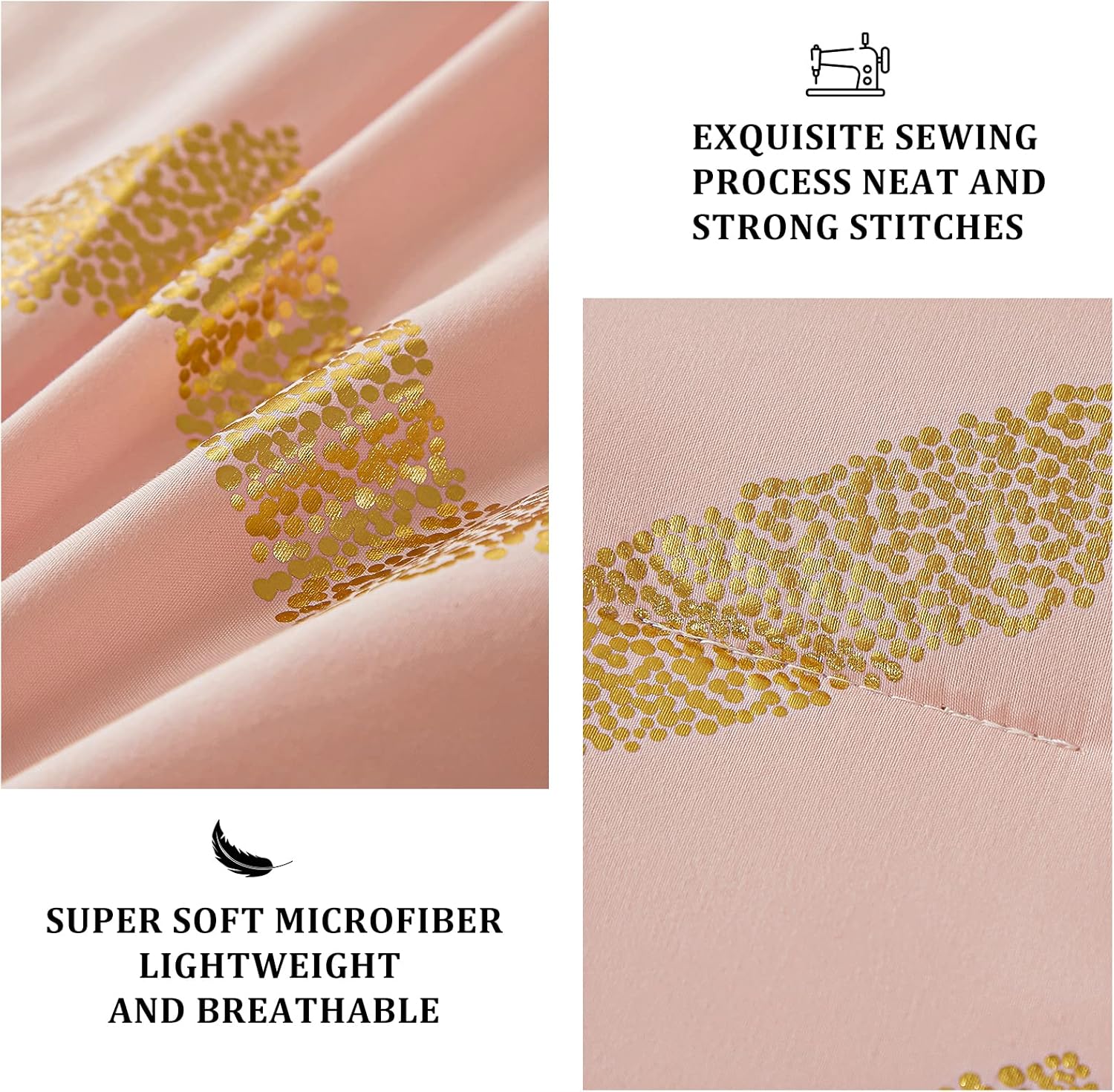 Menghomeus Glitter Metallic Comforter Set Queen Full