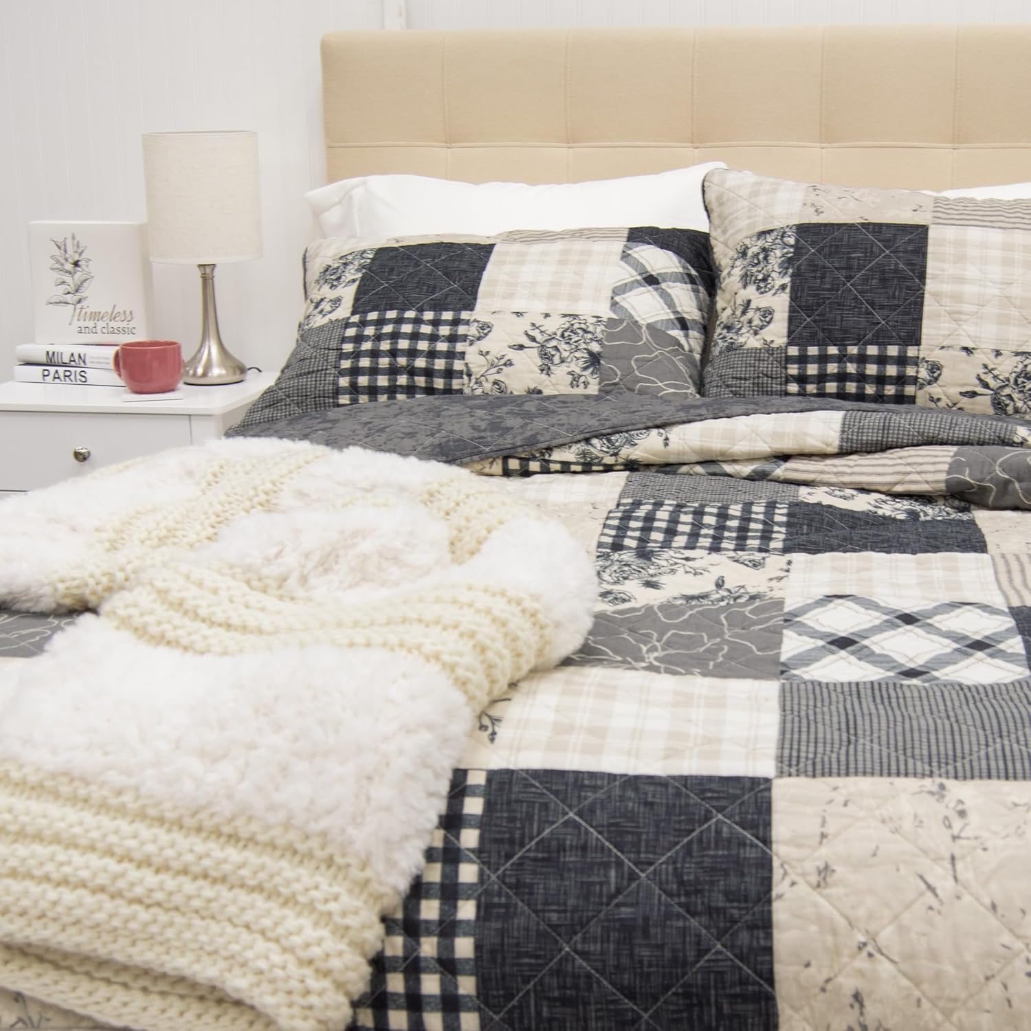Donna Sharp Augusta Cotton Quilted Bedding Set - Queen Size