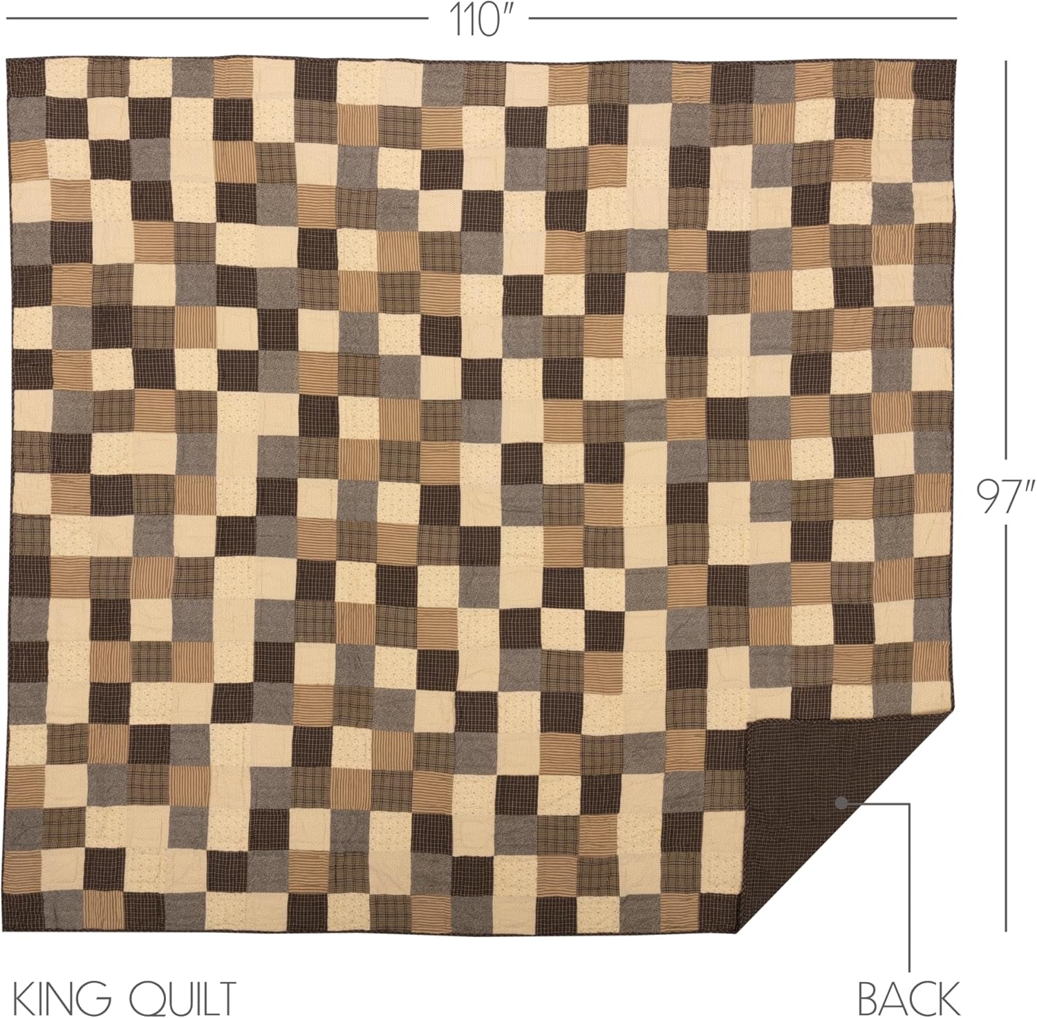 VHC Brands Kettle Grove 5 Piece King Quilt Set 1