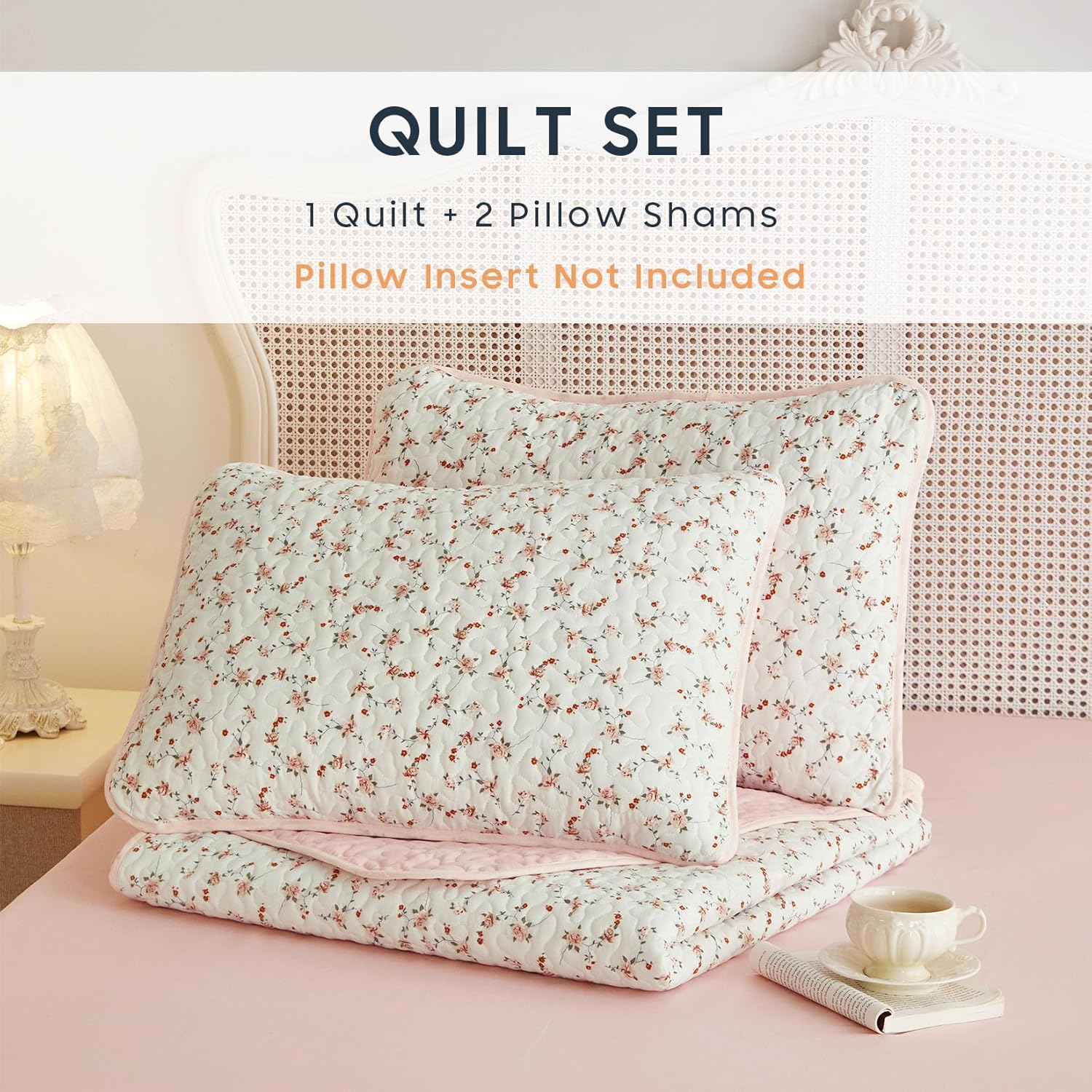 Wake In Cloud Floral Quilt Set for Women