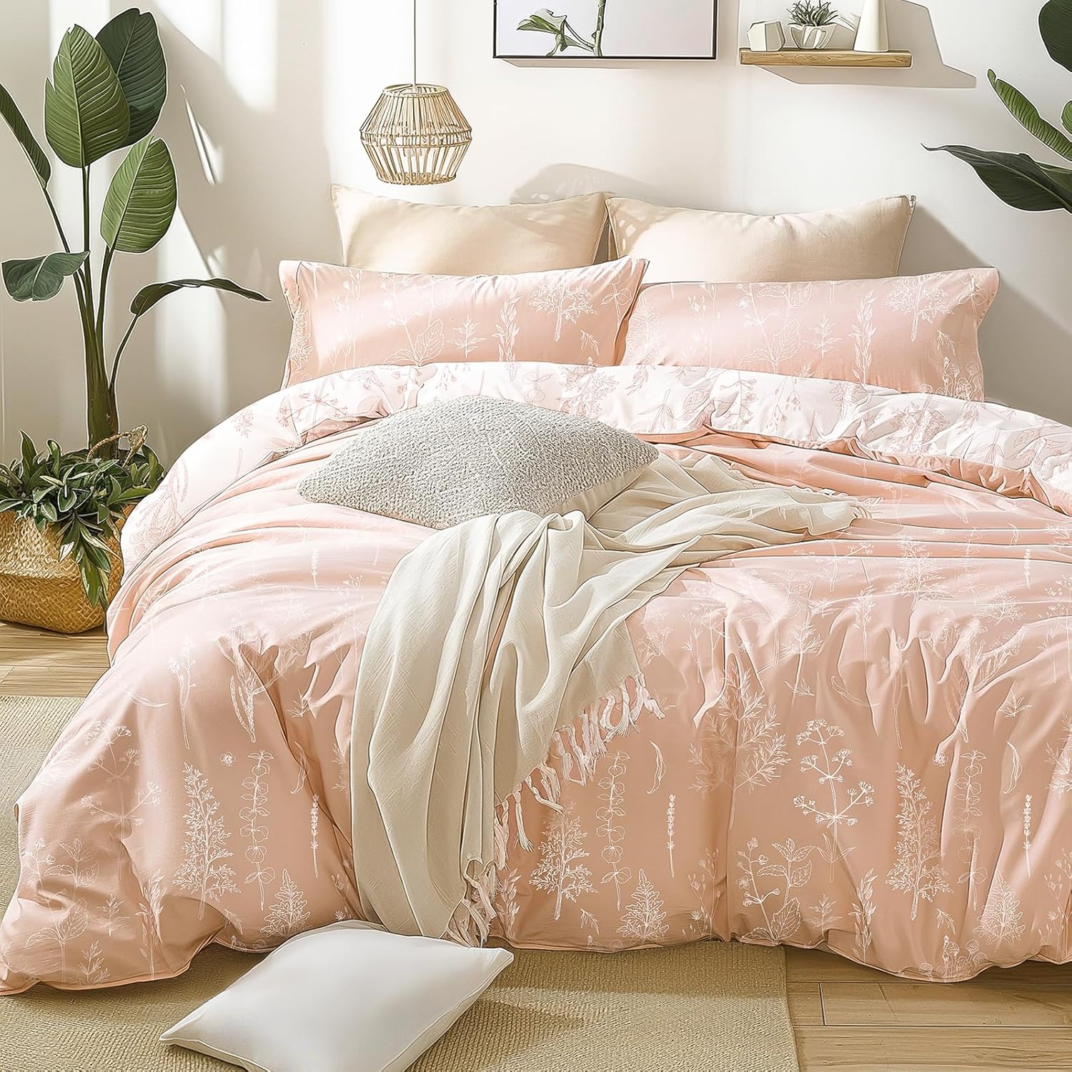 Loves Cabin Dusty Rose Pink Queen Comforter Set