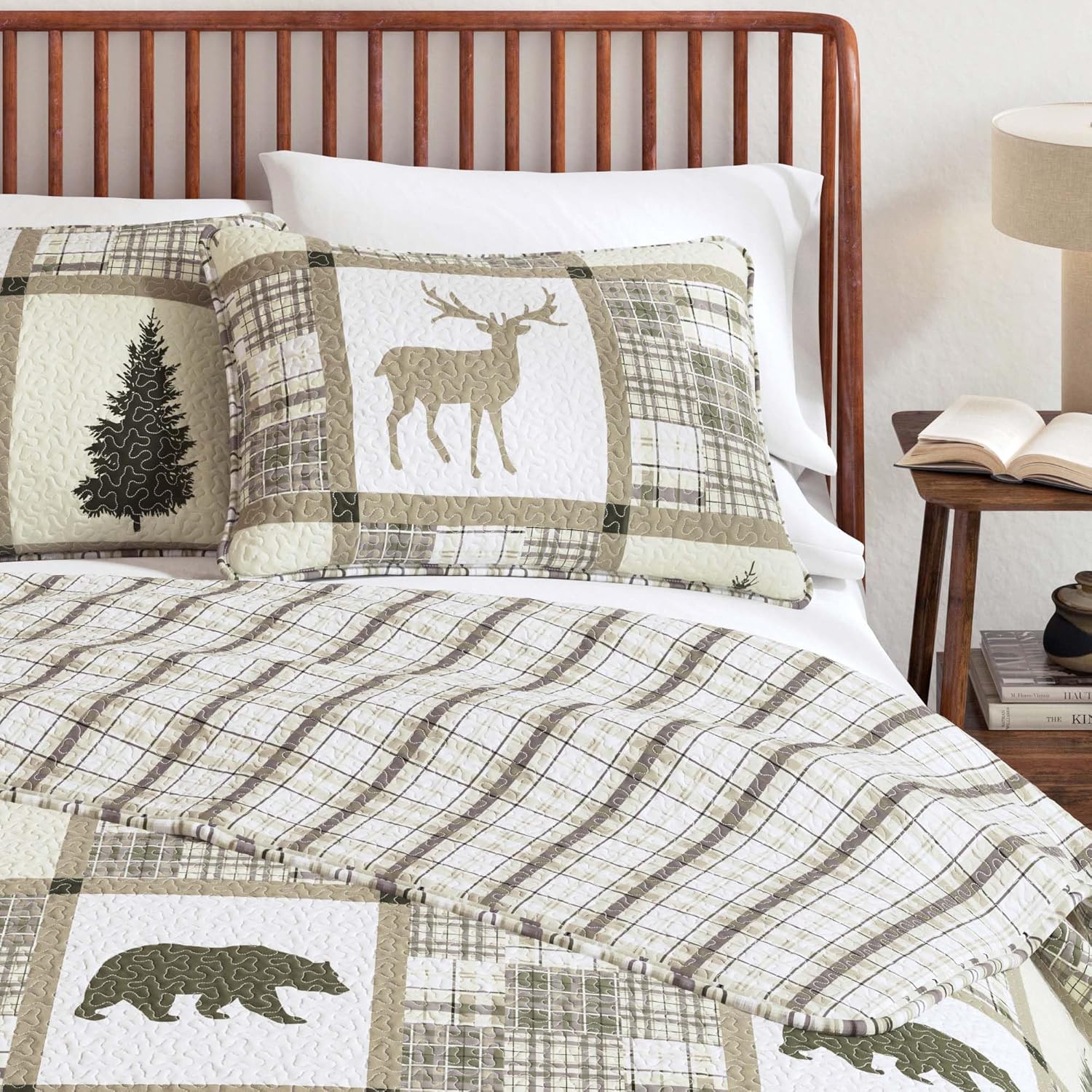Great Bay Home Lodge Bedspread Set FullQueen Reversible
