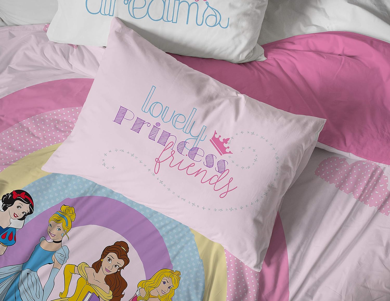 Jay Franco Disney Princess 7-Piece Full Bed Set - Comforter Sheets