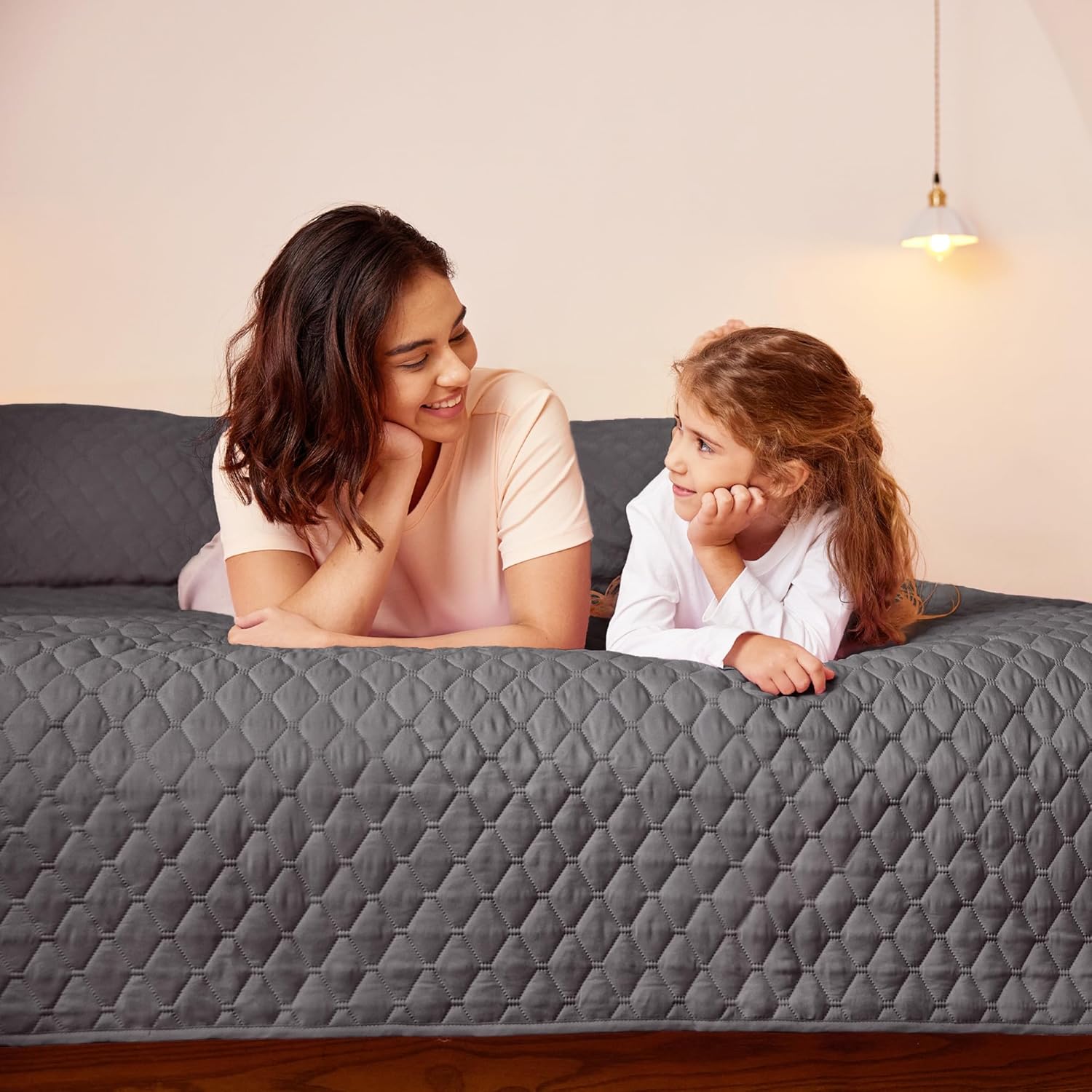 Exclusivo Mezcla Reversible Twin Quilt Set - Grey 68x88
