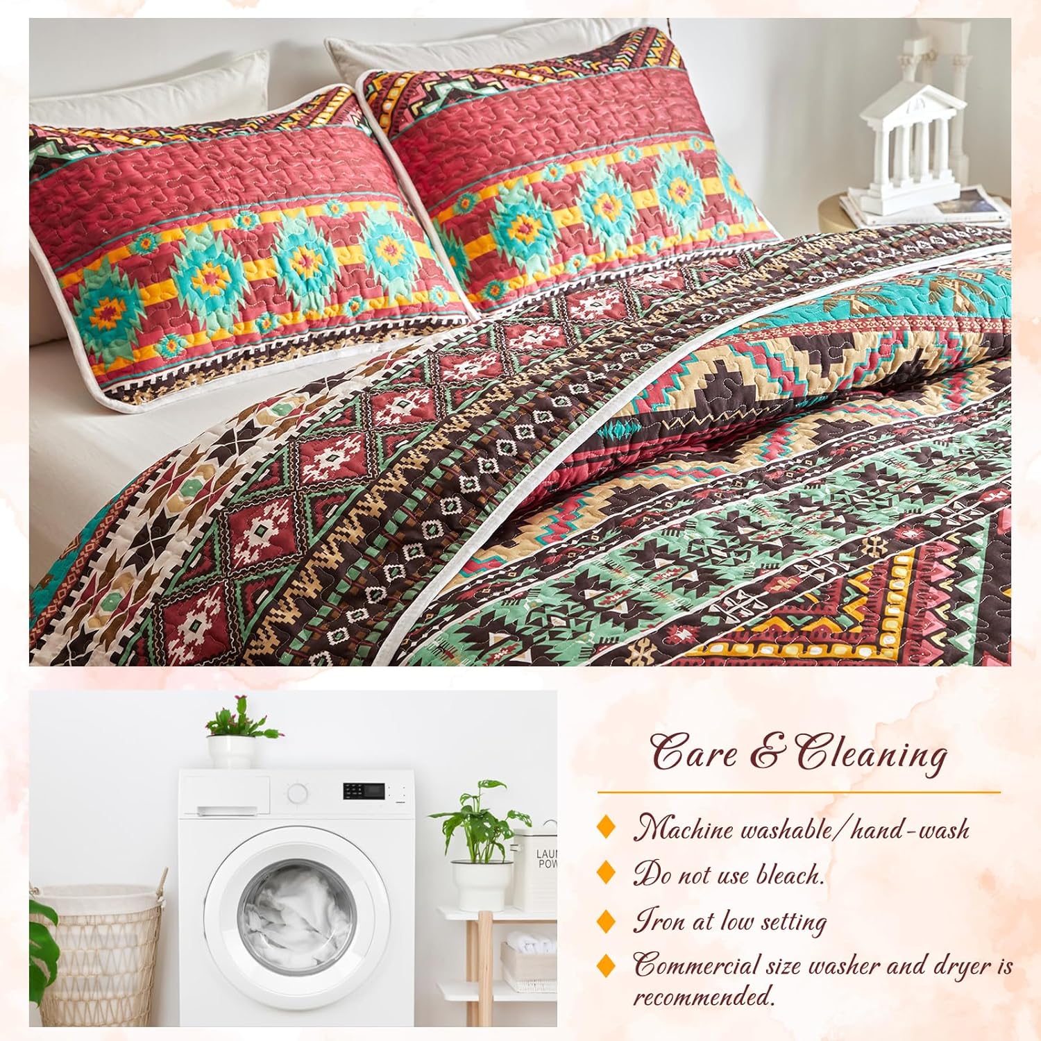 Tititada 3 Piece Queen Quilt Set with Shams