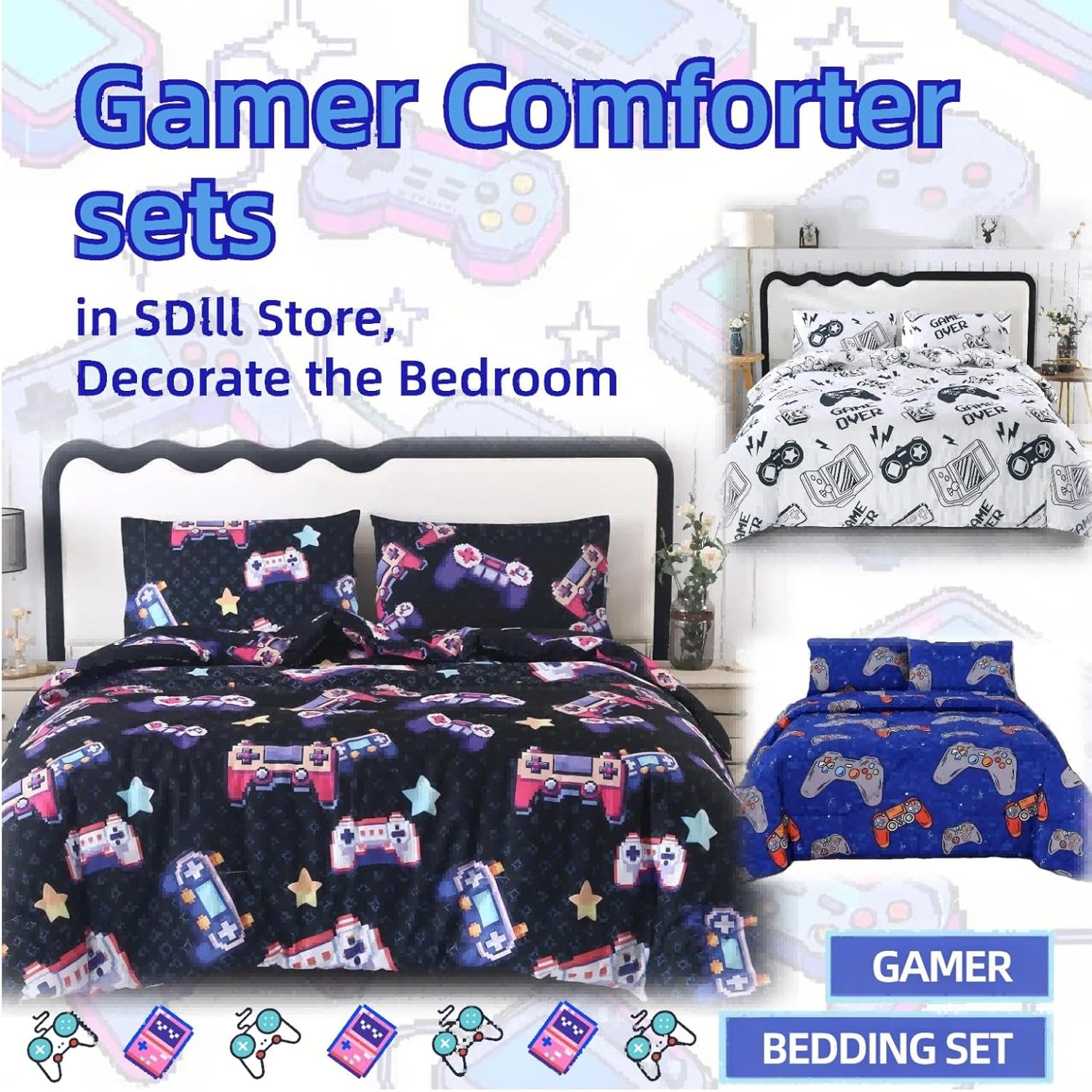 SDIII Gaming Comforter Set Twin 3PCS