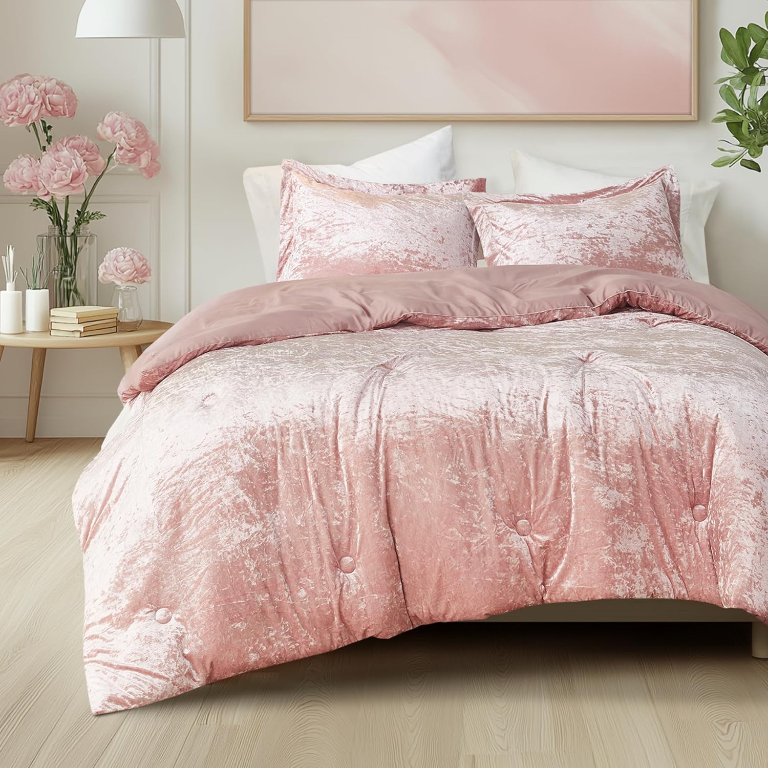 Comfort Spaces Juliette Velvet Comforter Set 1