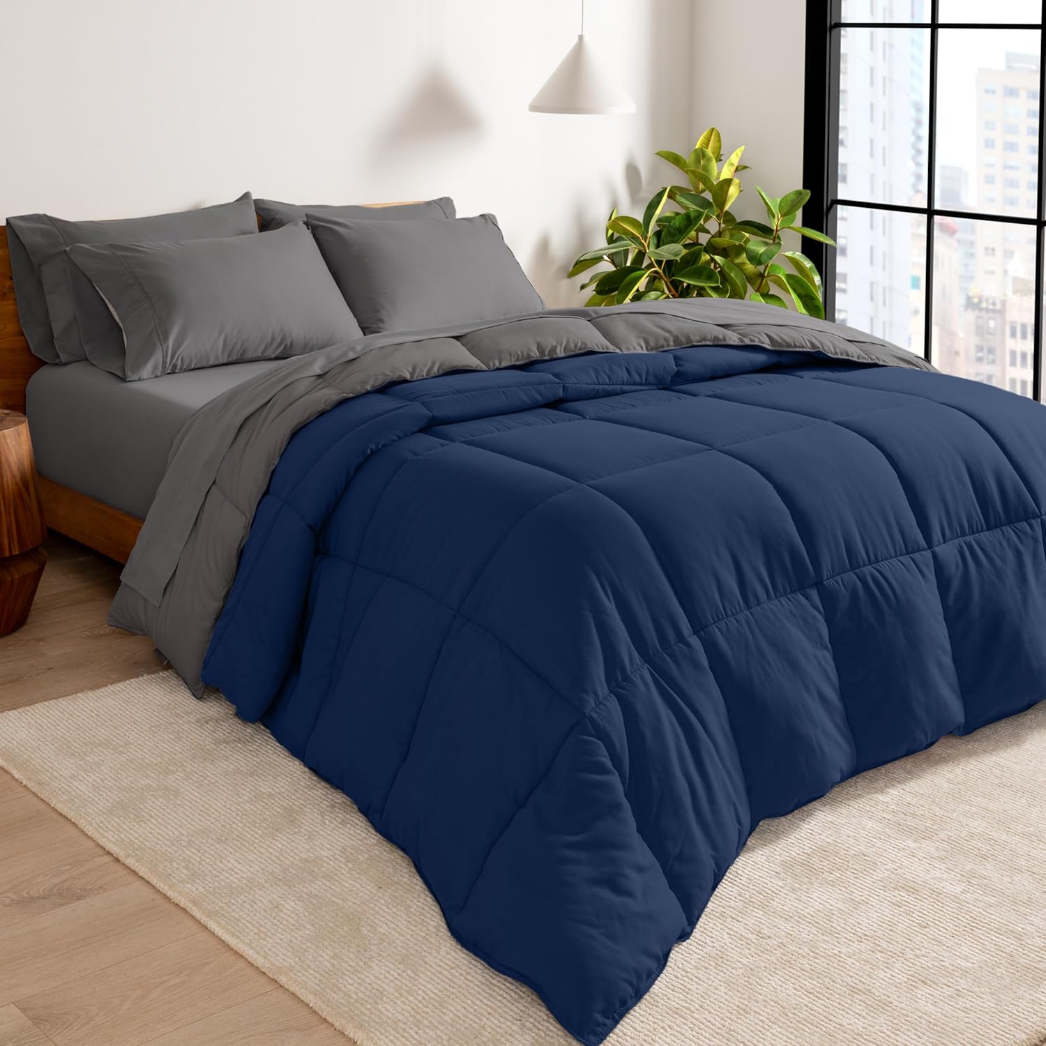 Bare Home Reversible Comforter Sheet Set - Full XL
