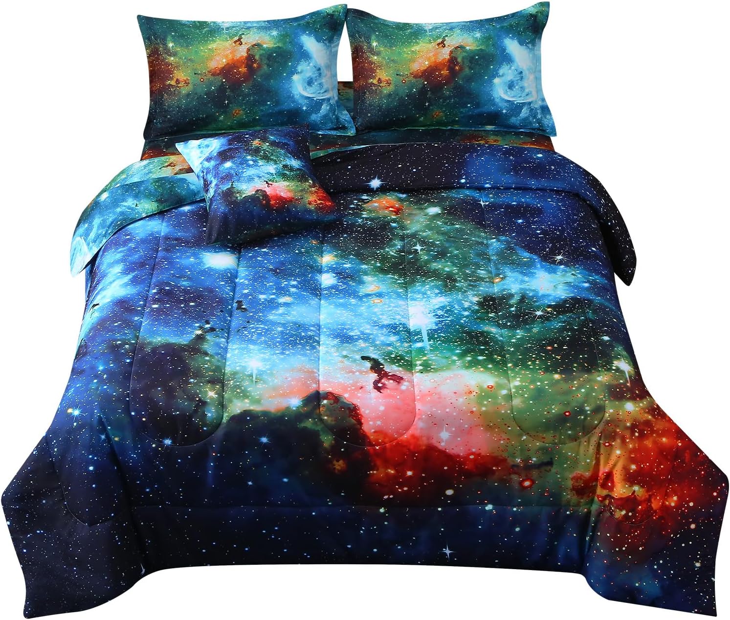 JQinHome Galaxy Themed 6-Piece Bed in a Bag