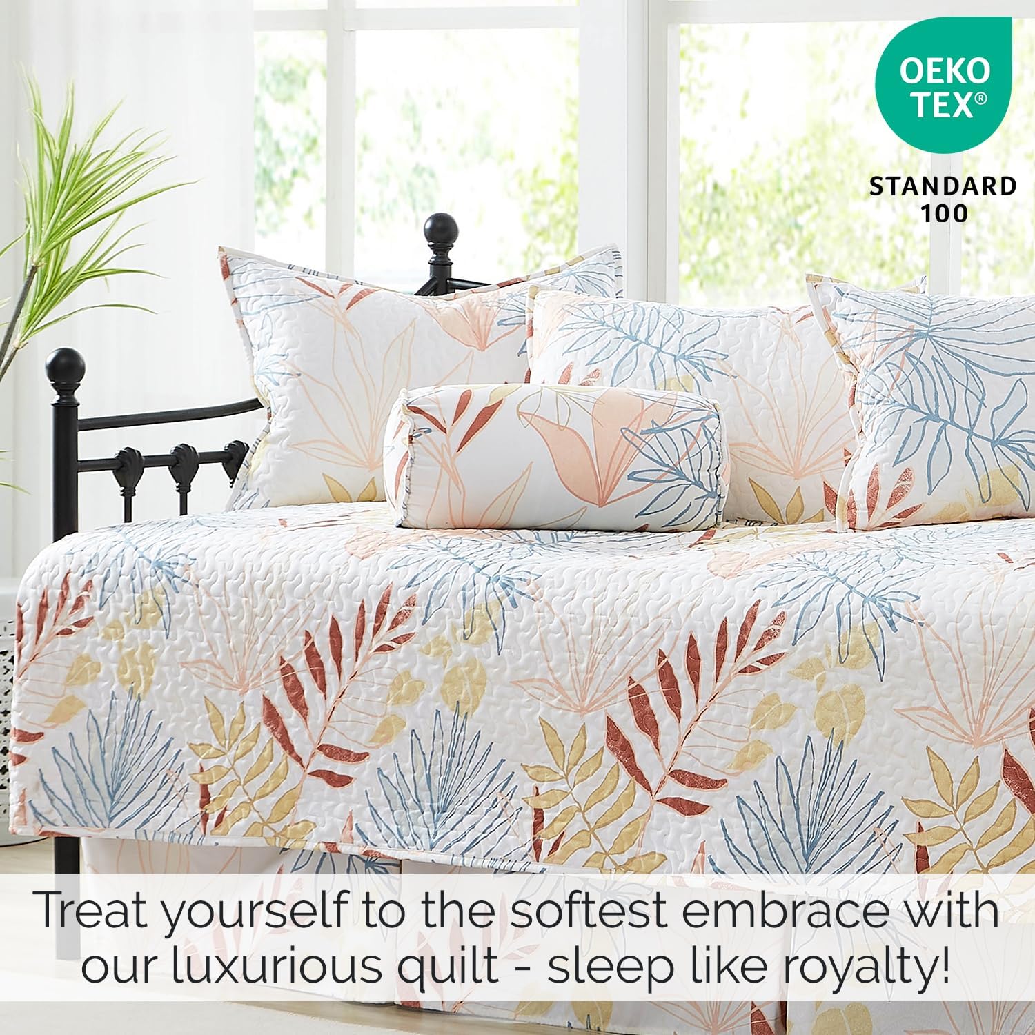Southshore Fine Living Twin Daybed Comforter Set Tropic Leaf