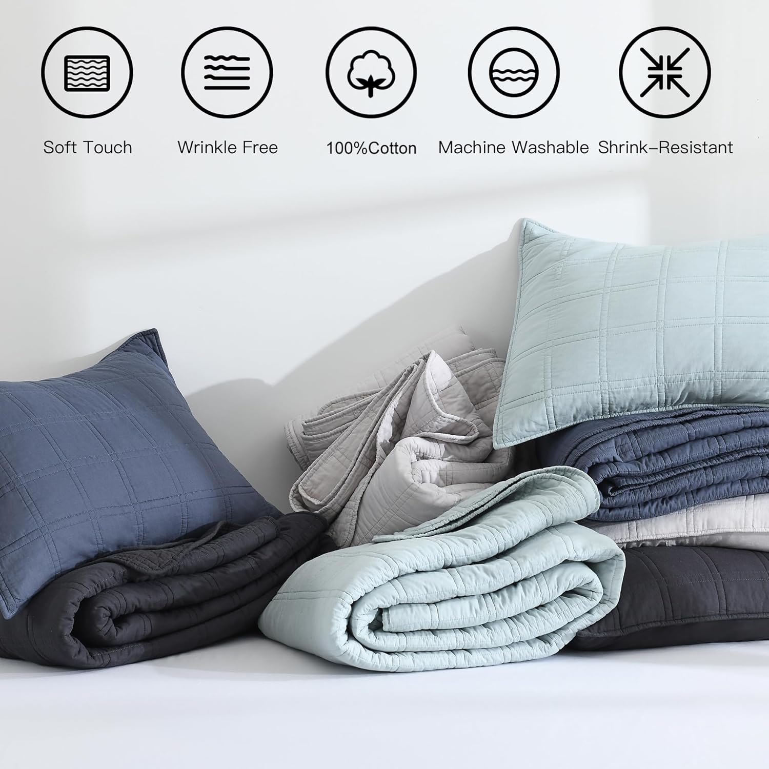 HORIMOTE HOME Cotton Quilt Set Queen Size