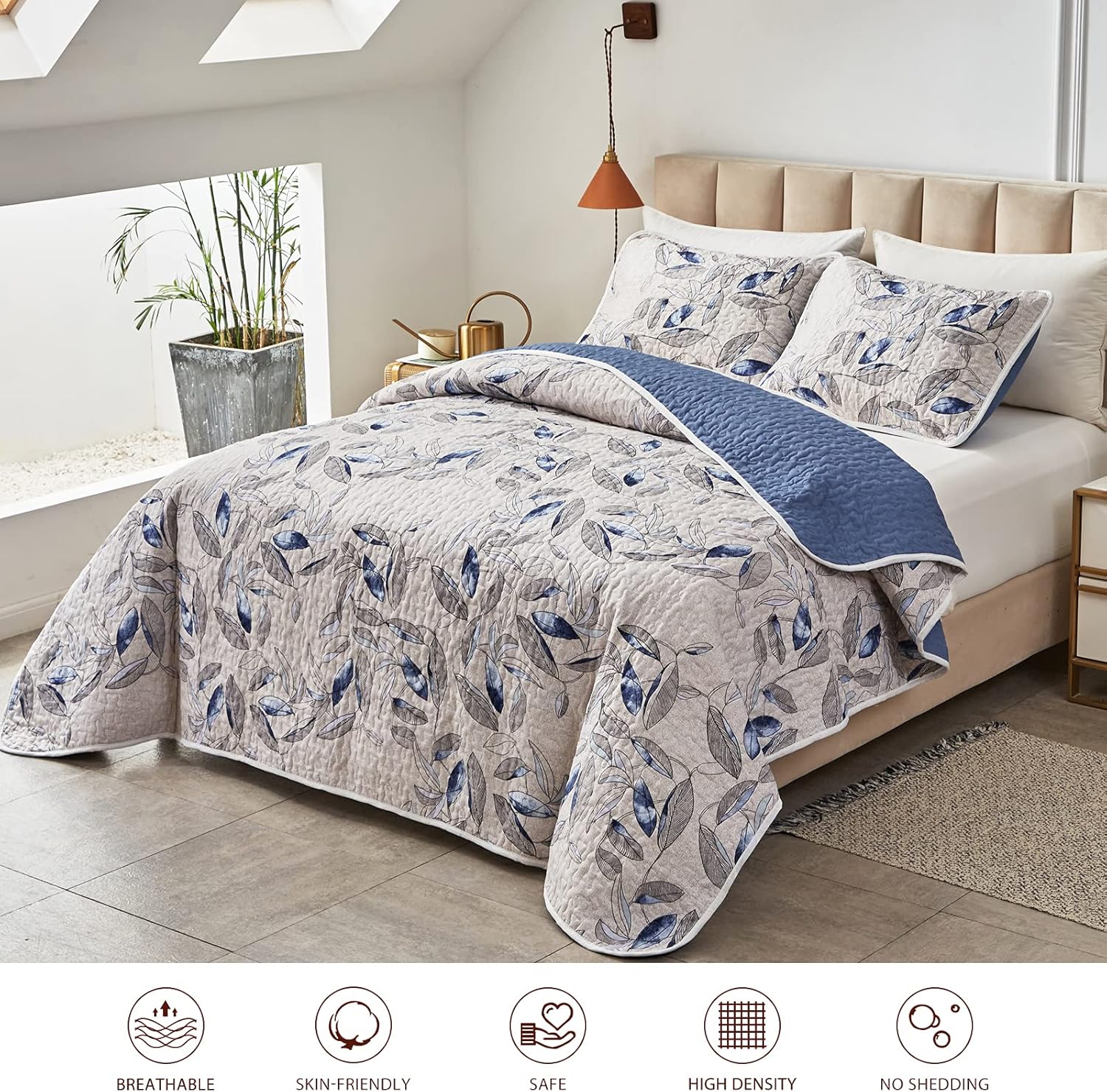 Joyreap 2-Piece Microfiber Quilt Set 1