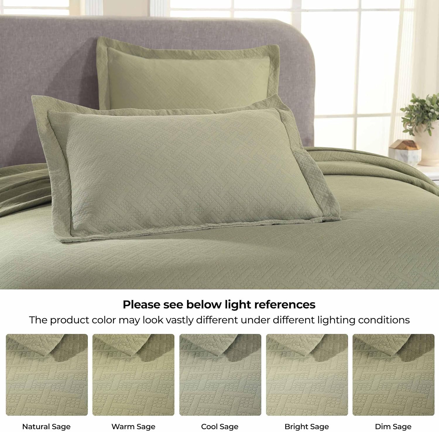 Superior 100 Cotton Basket Weave Bedspread Set