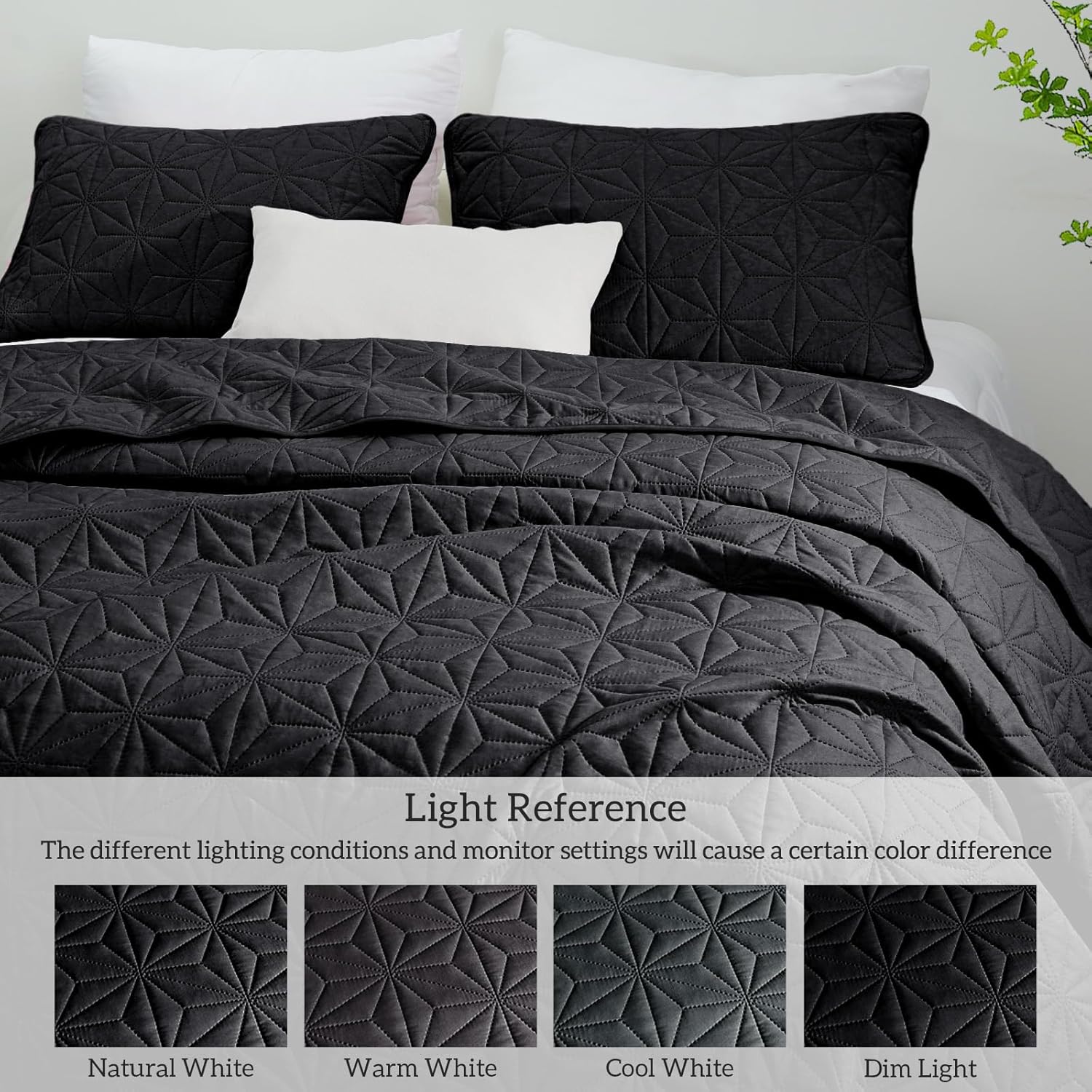Whale Flotilla Twin Quilt Bedding Set with Geometric Star Pattern 1