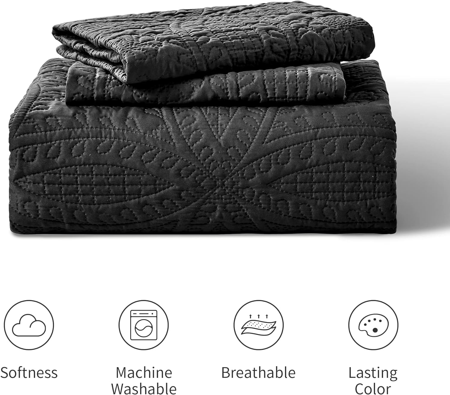 Loves Cabin King Size Quilt Set with Coin Pattern 1