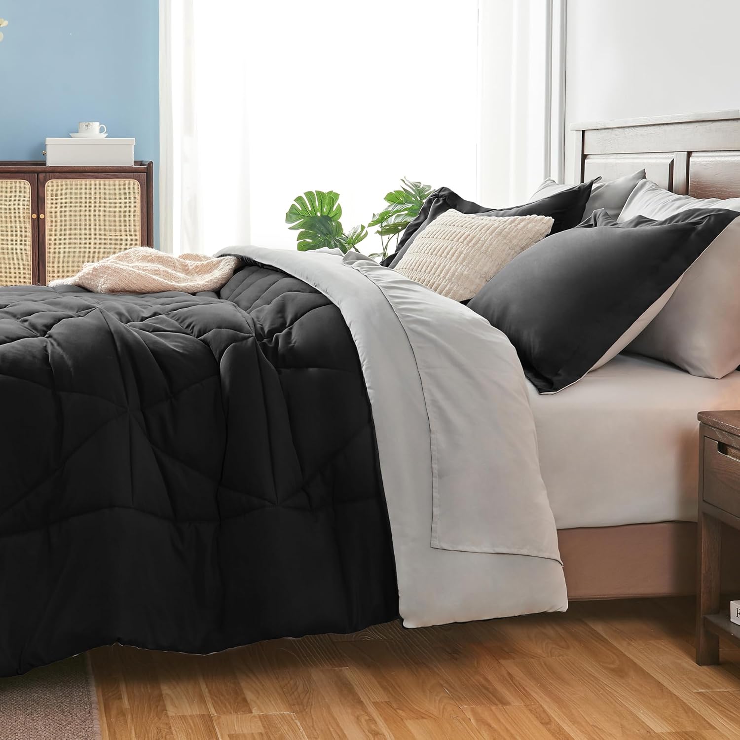 BEDELITE Twin XL Comforter Set 5 Pieces Bed in a Bag